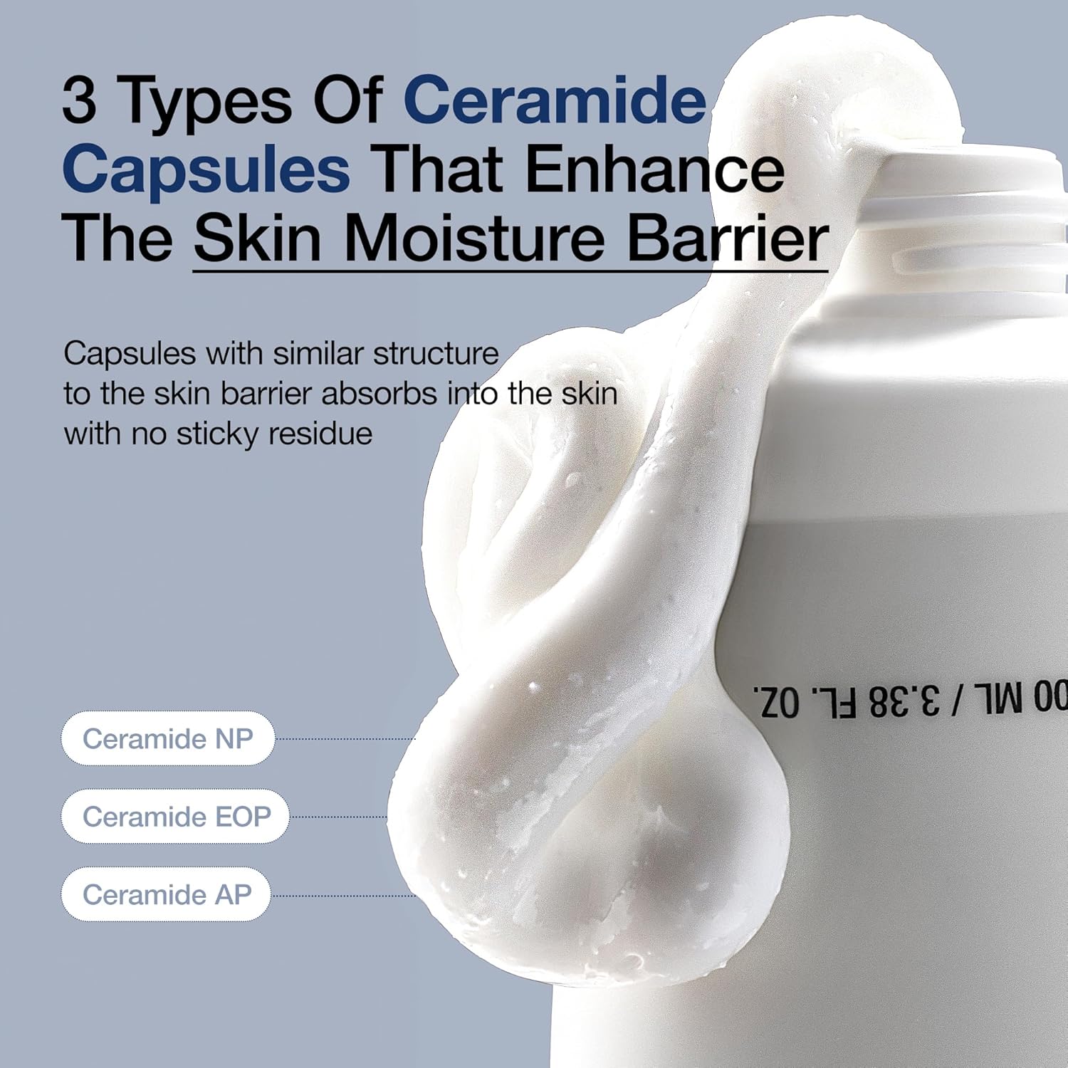 anua 3 ceramide panthenol hydrating face moisturizer 100ml non comedogenic korean skincare