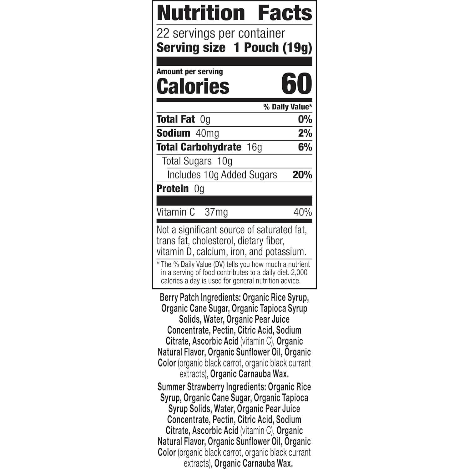 Annie's Organic Bunny Fruit Snacks Variety Pack 15.4 oz 22 ct Gluten Free Snack