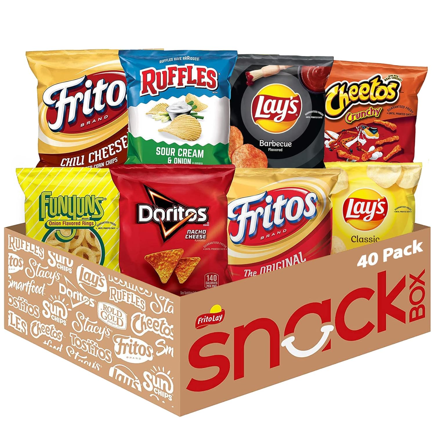 Frito-Lay Party Mix Variety Pack, 40 Single Serve Bags, 2.41 Pounds, 40 Pack Assortment