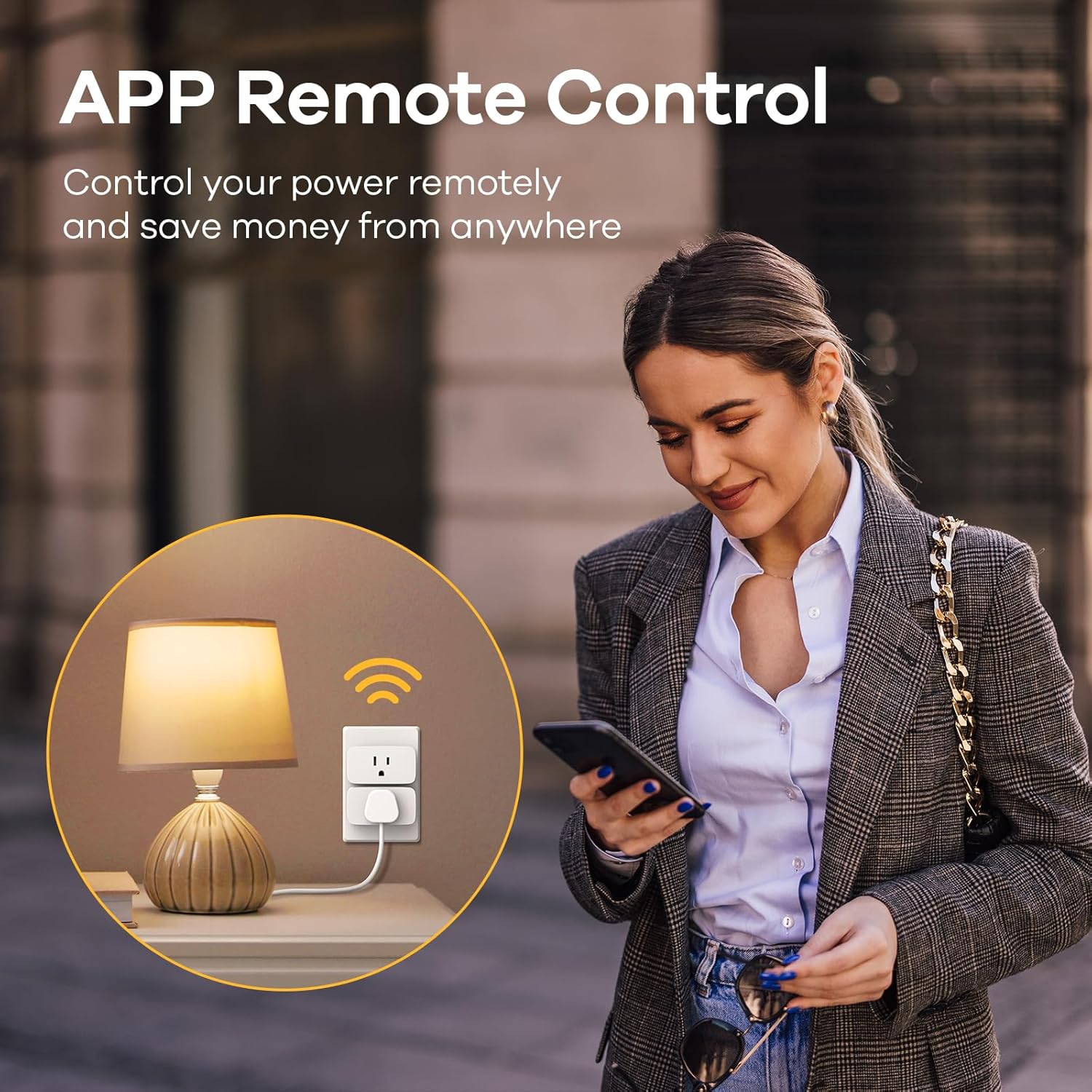 linkind matter smart plug, work with apple home, alexa, google, smartthings, 15a/1800w, app remote control & schedule