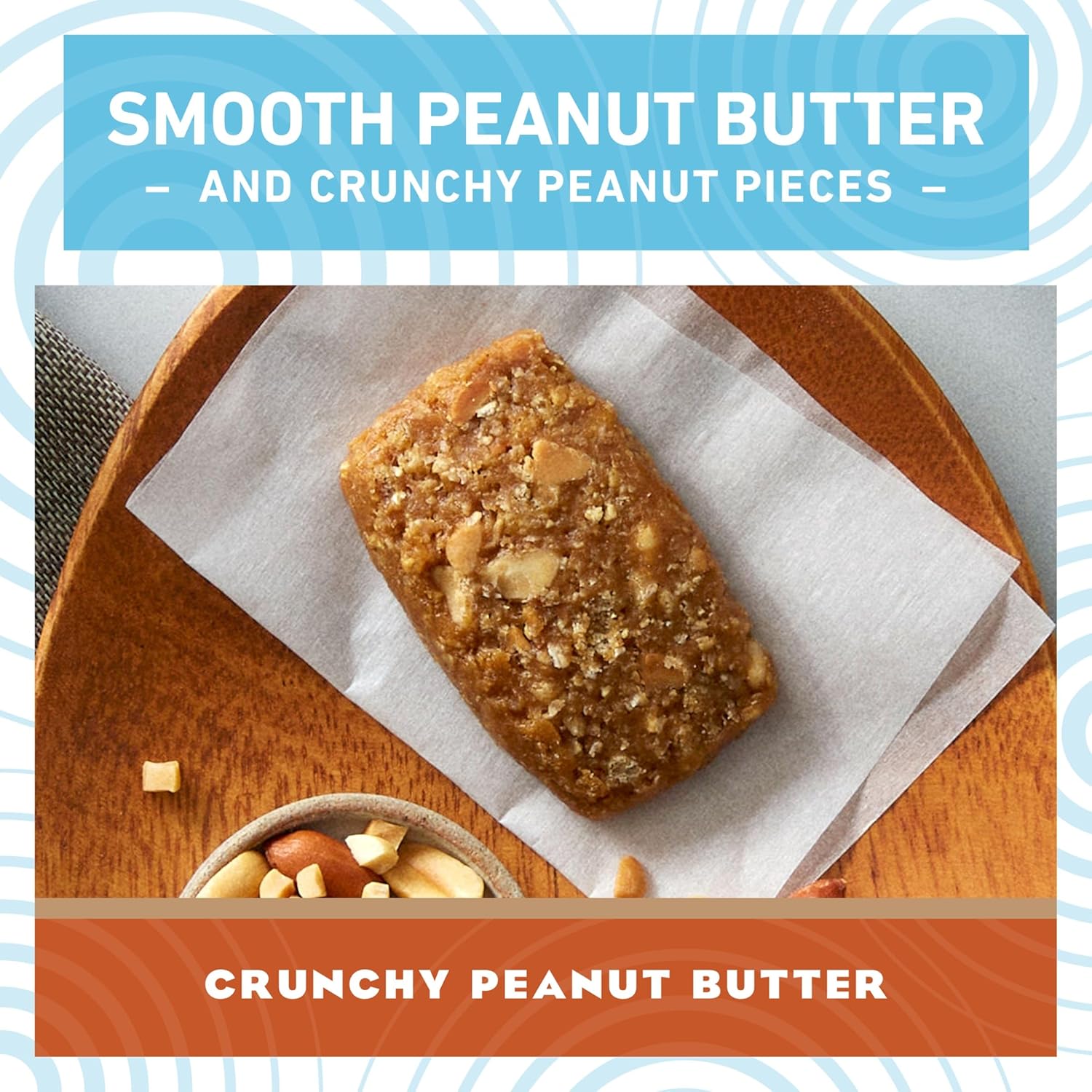 clif bar minis crunchy peanut butter 5g protein non-gmo plant based snack size 20 pack