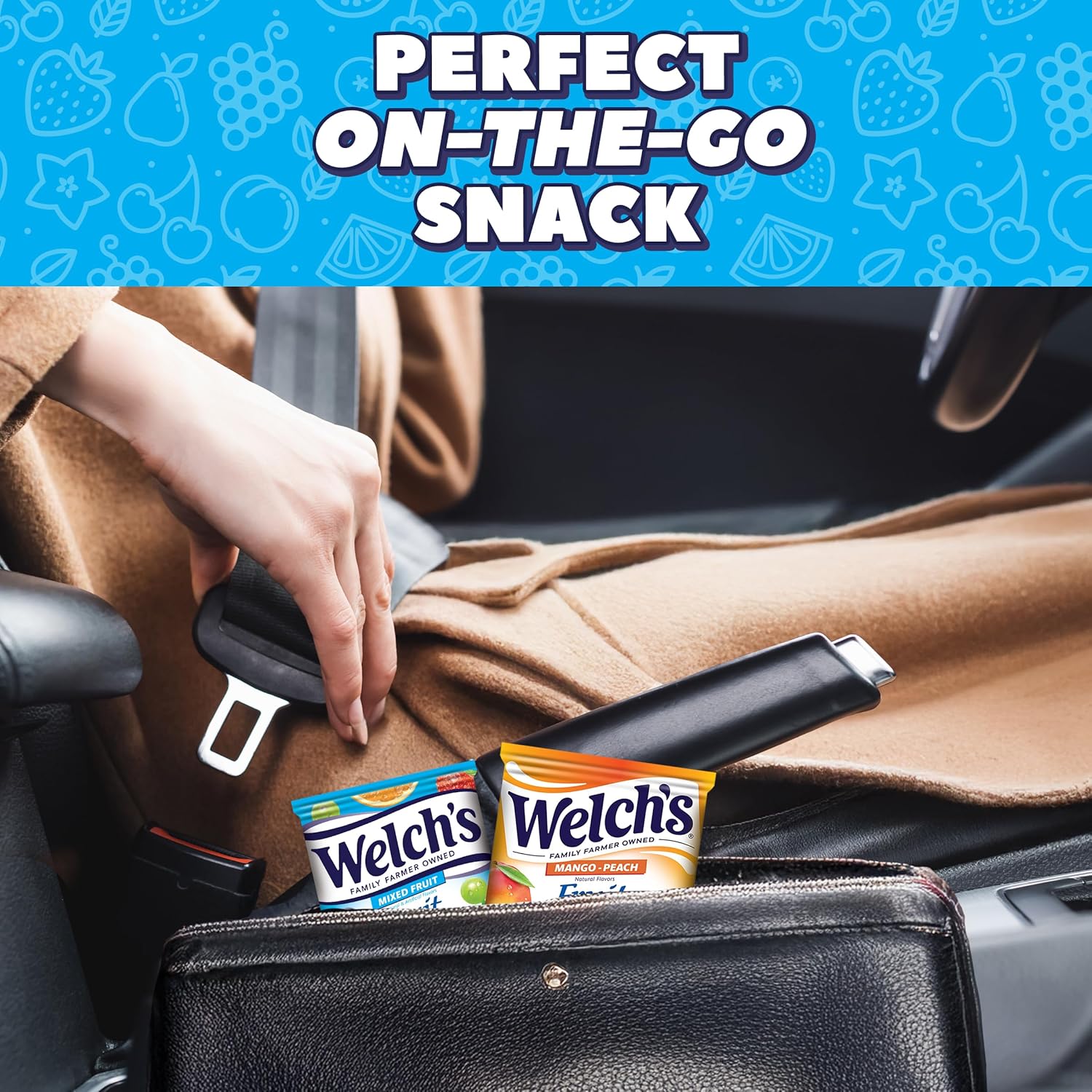 Welch's Gluten Free Mixed Fruit & Mango Peach Snack Packs, 60 x 0.8oz, Stocking Stuffers