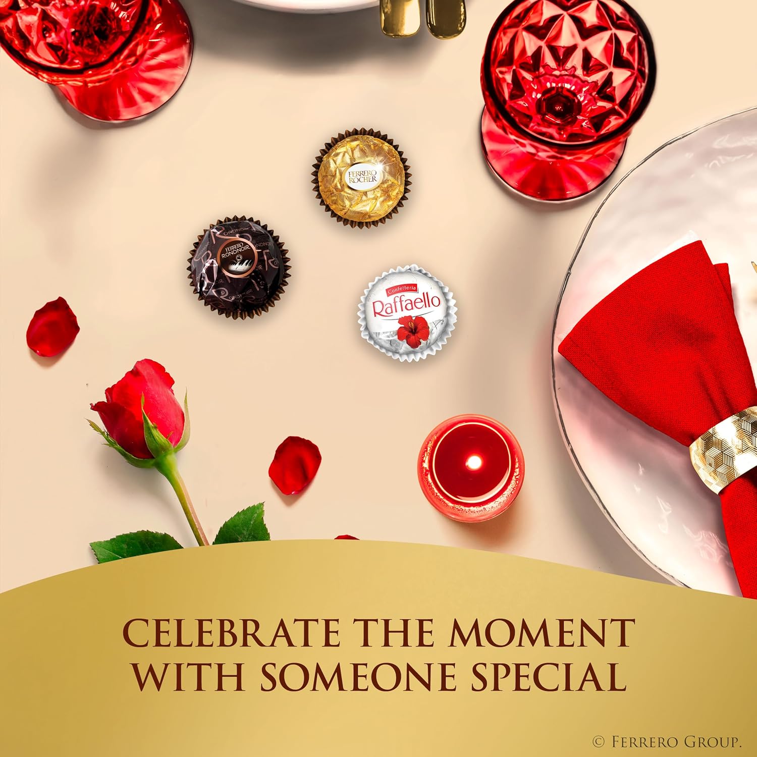 Ferrero Collection gourmet gift box, 24 assorted confections with hazelnut, dark chocolate and coconut, 9.1 oz