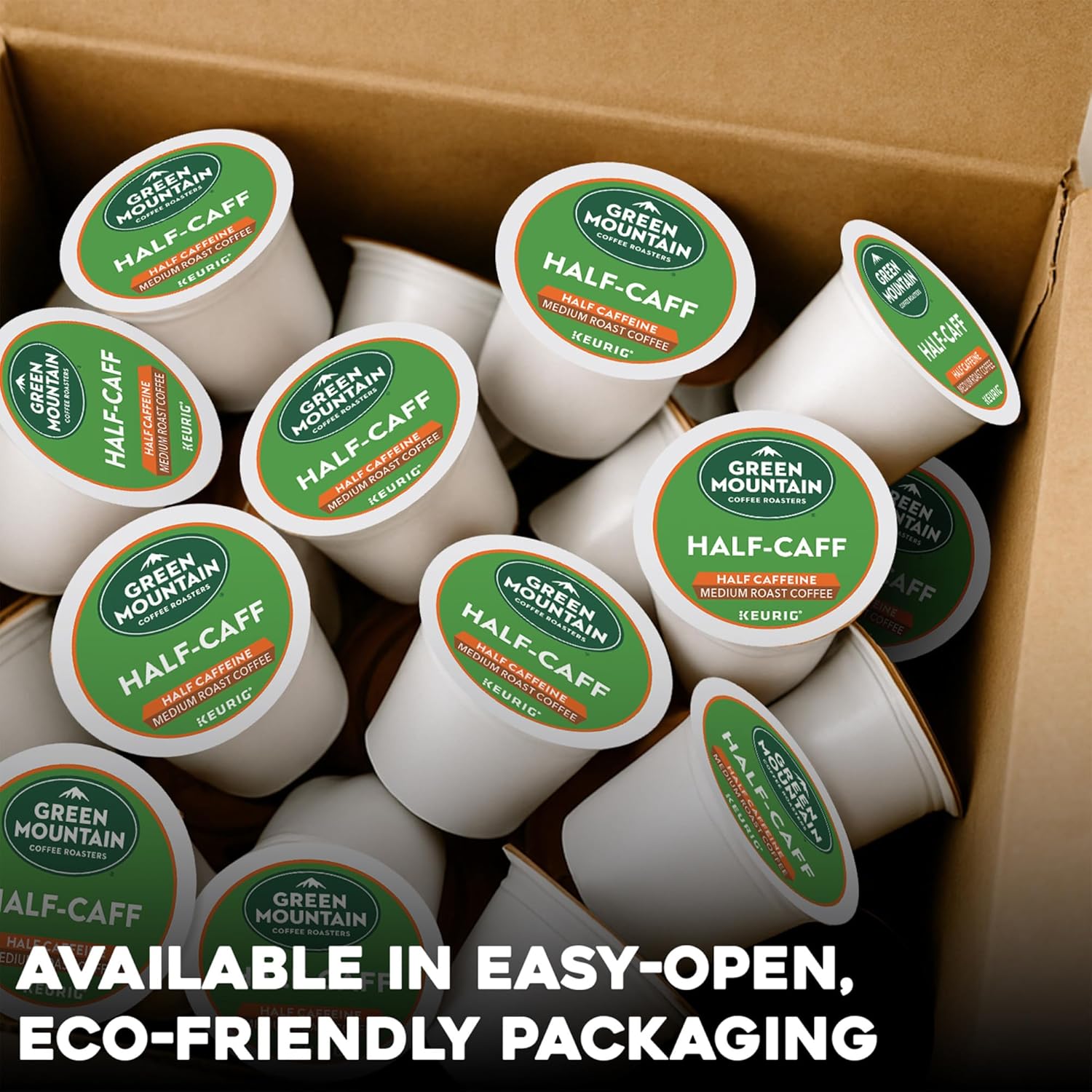 Green Mountain Coffee Roasters Half Caff, Medium Roast, 72 Count Keurig K-Cup pods