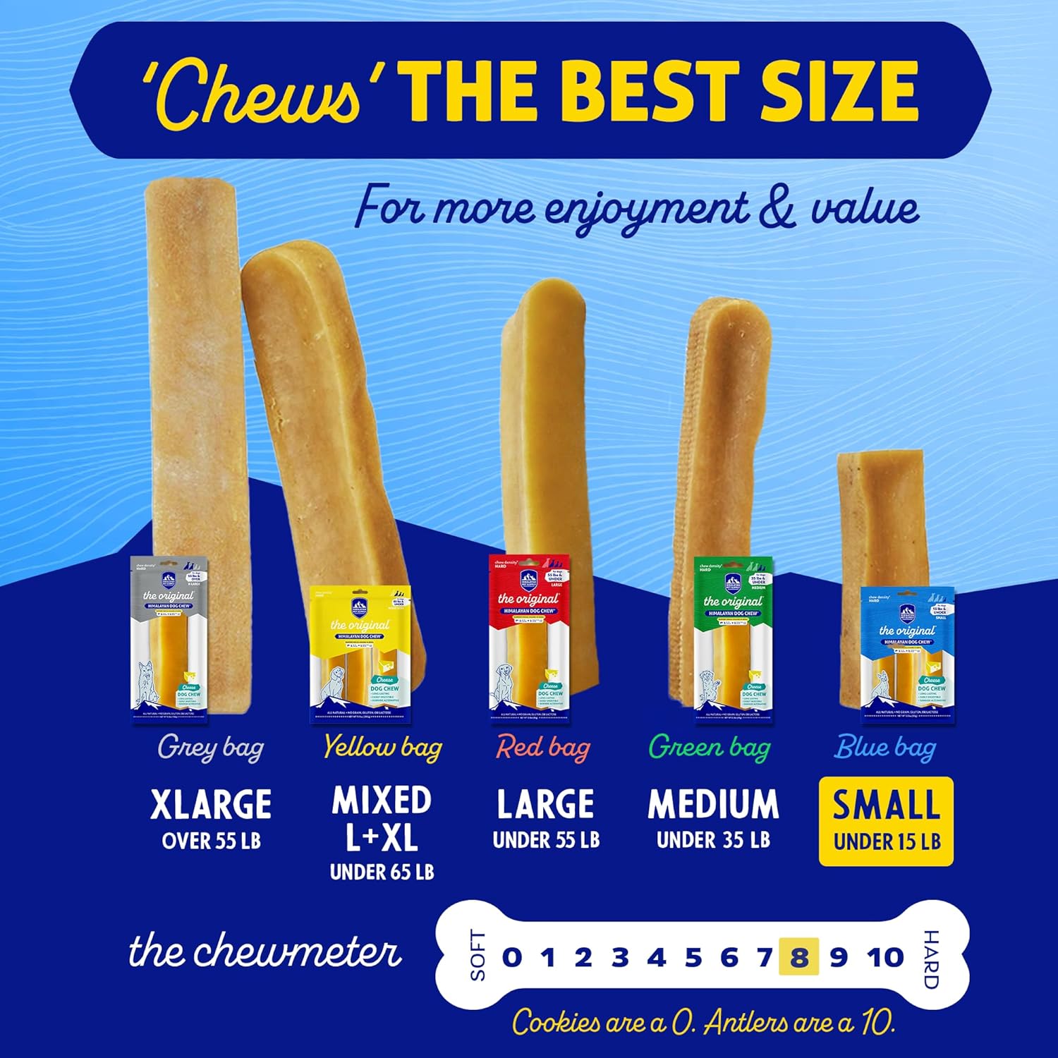 himalayan dog chews original yak cheese chews small 1.1oz gluten free healthy treats for dogs under 15lbs
