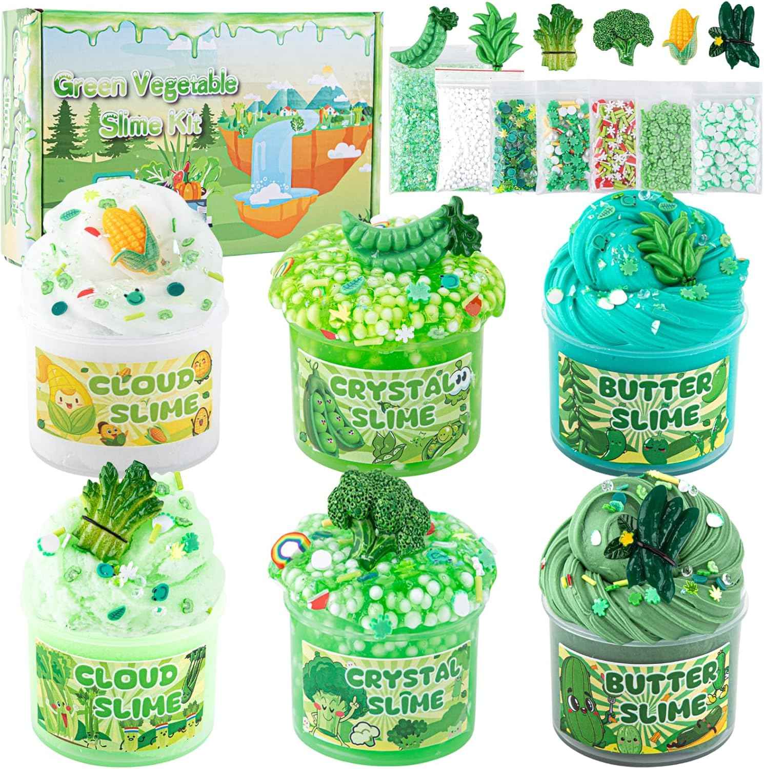 6 Pack Slimes, Pink Slime Kids, Cloud Slime kit for Girls Ages 8-12, Toys for Girls and Boys, for Kids Slime Set Party kit Goodie Bag Stuffers, 4 5 6 7 8 9 10 Year Old Girl Birthday Gift Cute Stuff