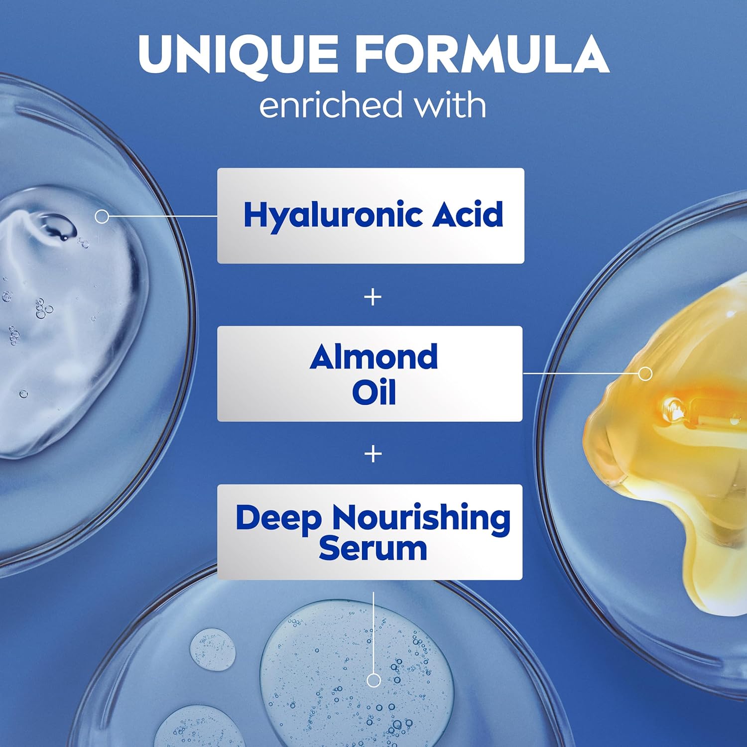 nivea essentially enriched body lotion for dry skin with hyaluronic acid, 16.9 fl oz, pack of 2