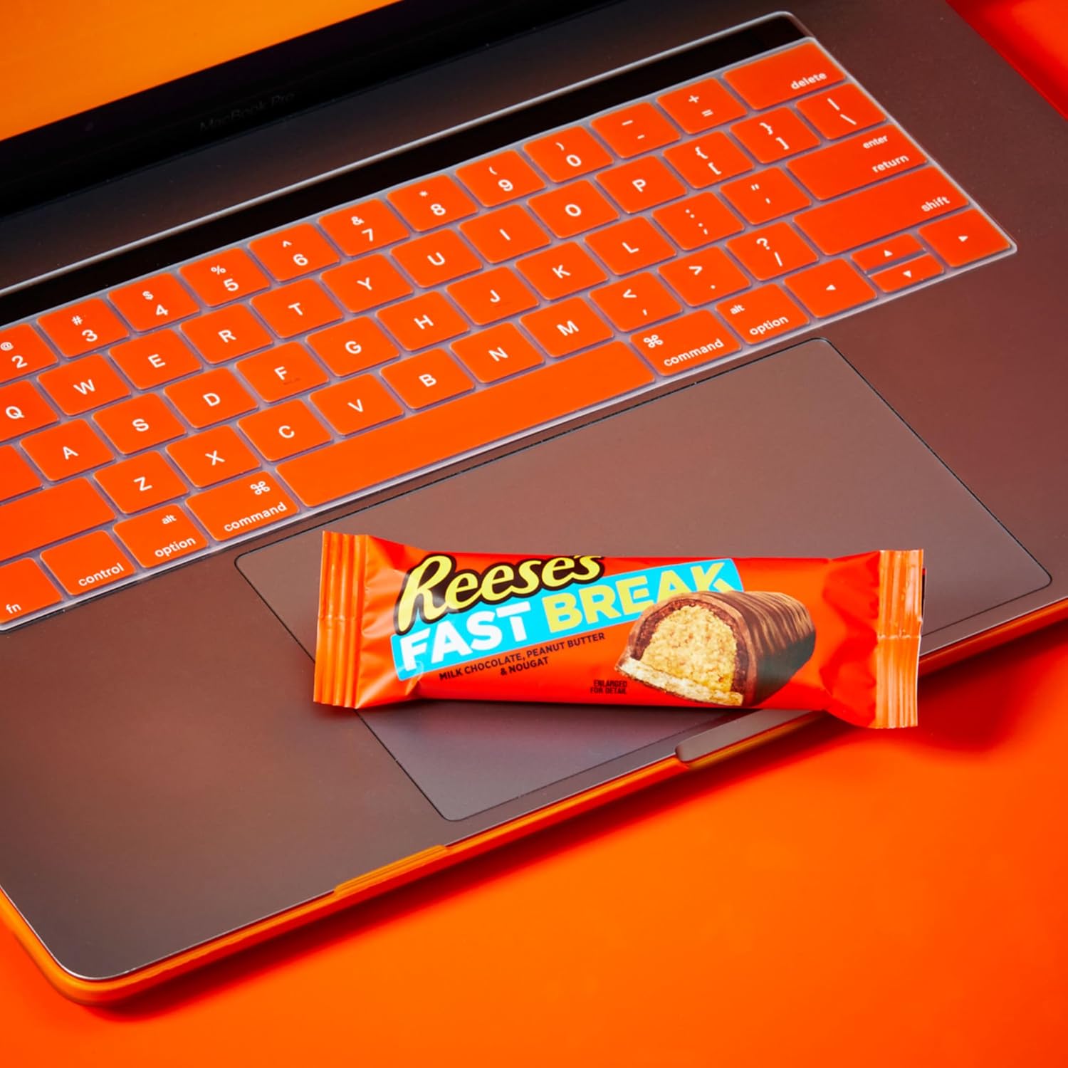 REESE'S Fast Break Peanut Butter Nougat Candy Bars, 1.8 oz, 18-count bulk pack, kosher, gluten free