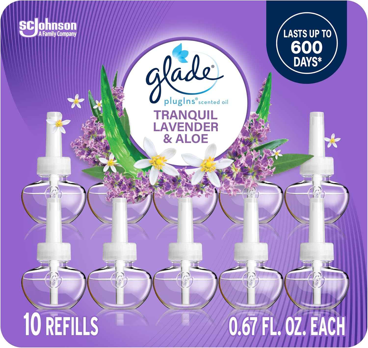 Glade PlugIns Refills Air Freshener, Scented and Essential Oils for Home and Bathroom, Hawaiian Breeze, 6.7 Fl Oz, 10 Count