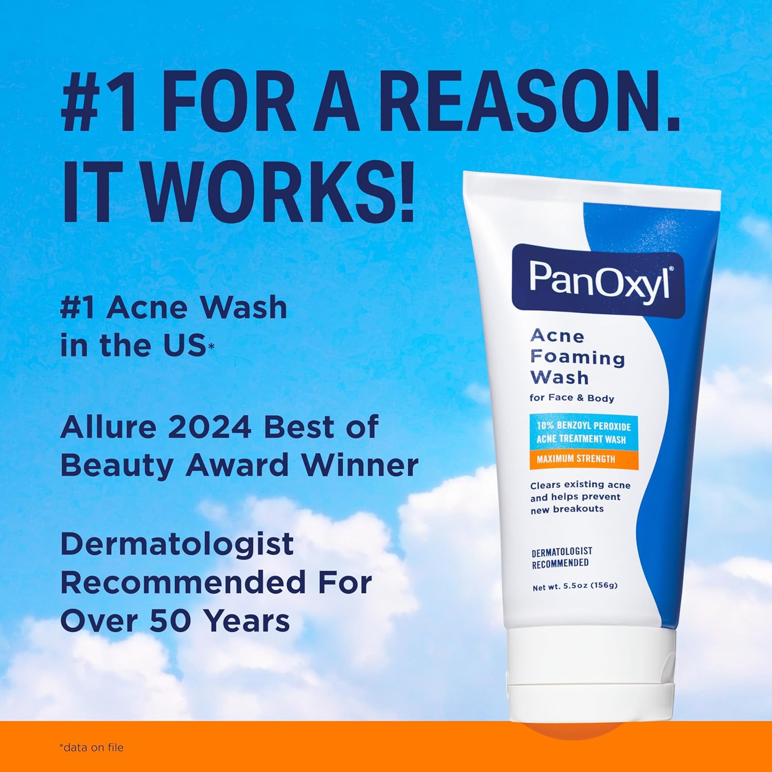 PanOxyl acne foaming wash, 10% benzoyl peroxide maximum strength, antimicrobial, 5.5 oz