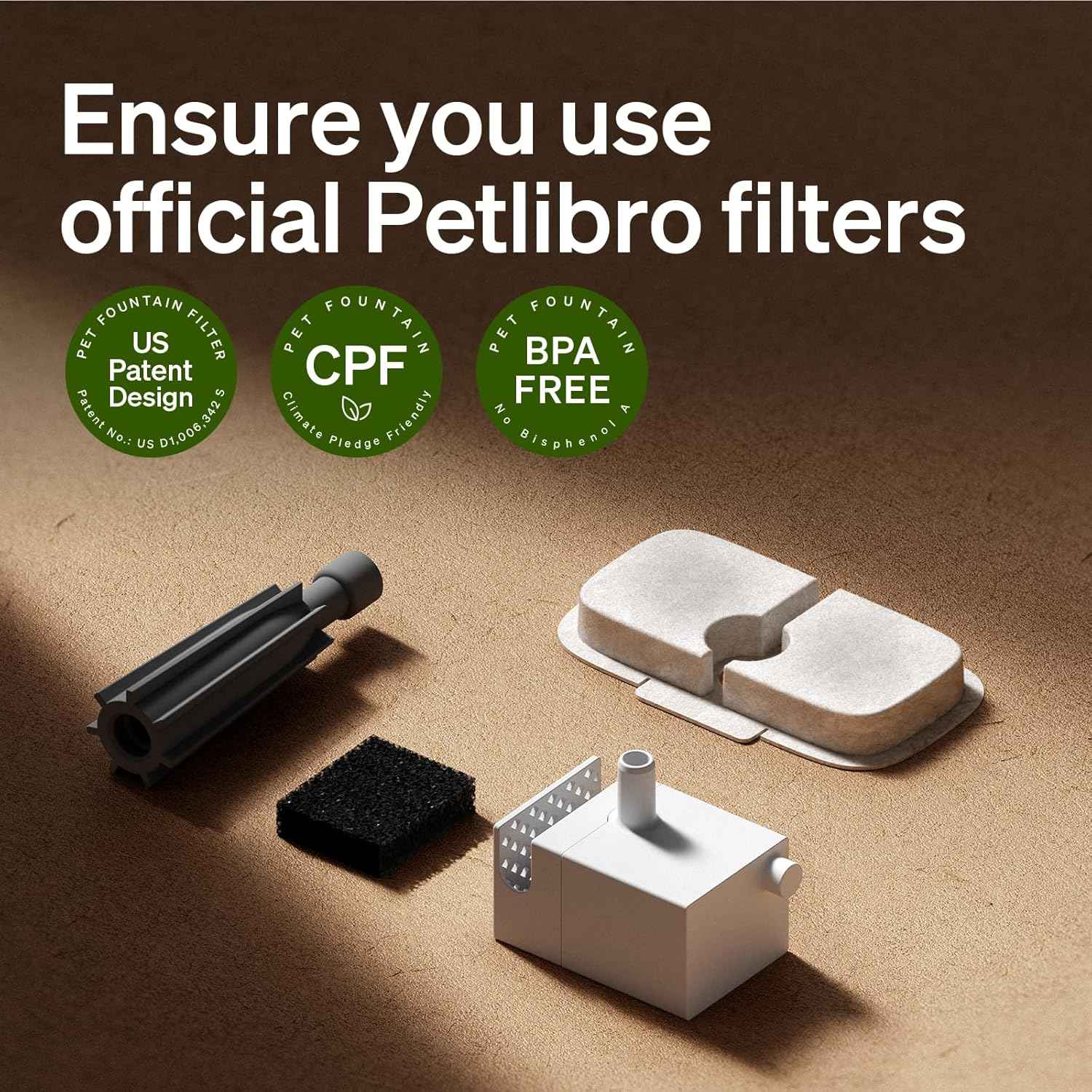 PETLIBRO Replacement Filters for Dockstream Cat Water Fountain PLWF106/PLWF116/PLWF115/PLWF105/PLWF005, 4 Months Set of Replacement Filters for Ultra Quiet Cat Fountain, 8 Count for Pet Water Fountain
