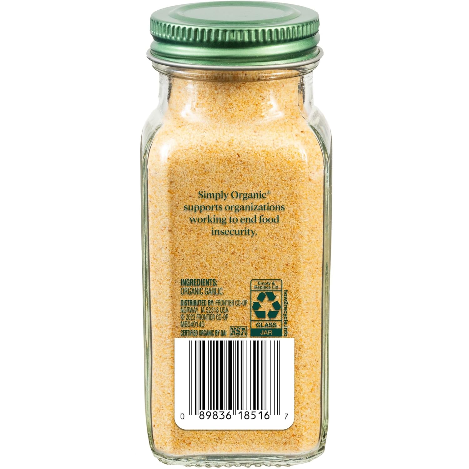 Simply Organic 3.64-Ounce Jar Pure A-Grade Organic Garlic Dried Ground Kosher Non GMO