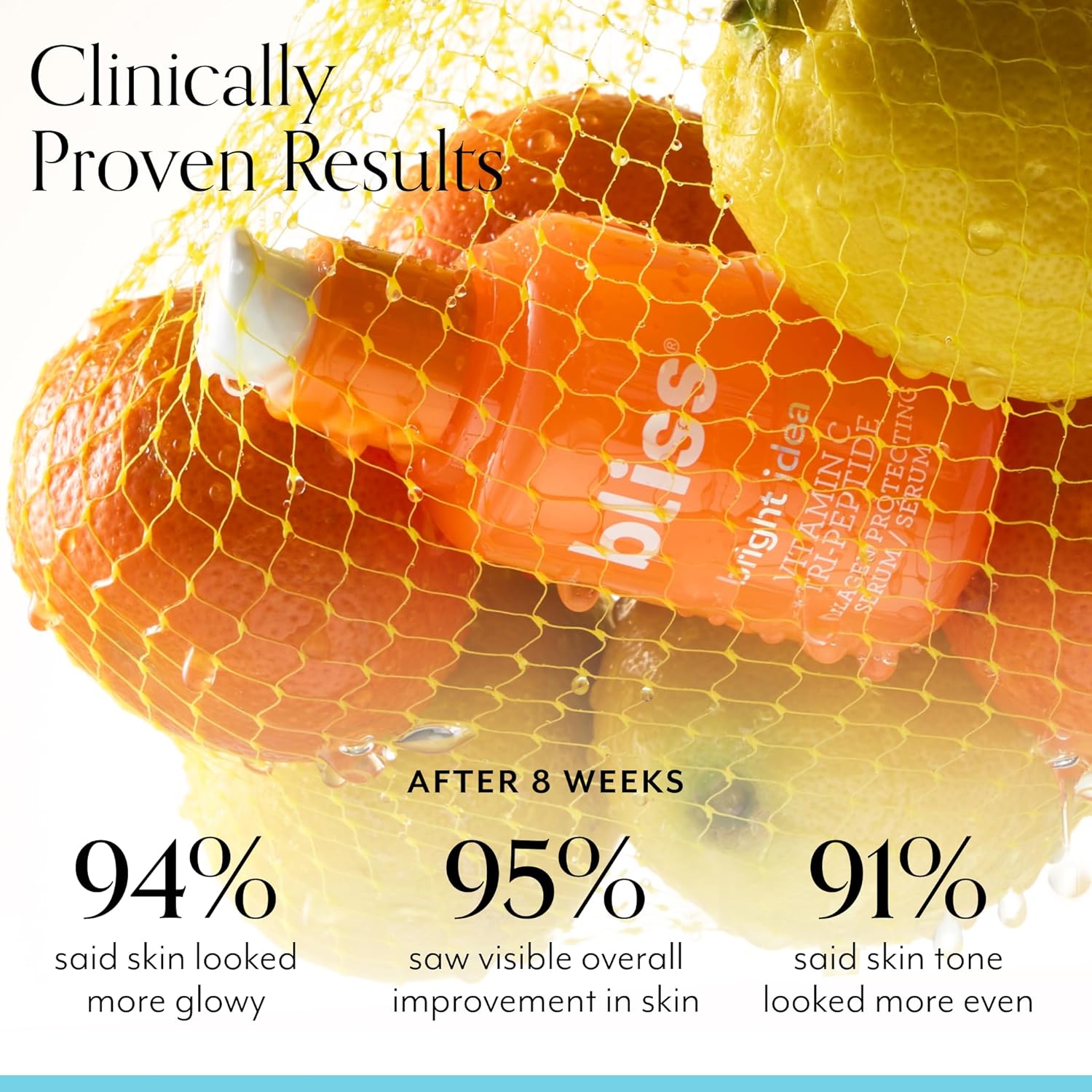 bliss vitamin c tri-peptide brightening barrier boost complex 15% radiant firm skin anti-aging face serum 1 fl oz