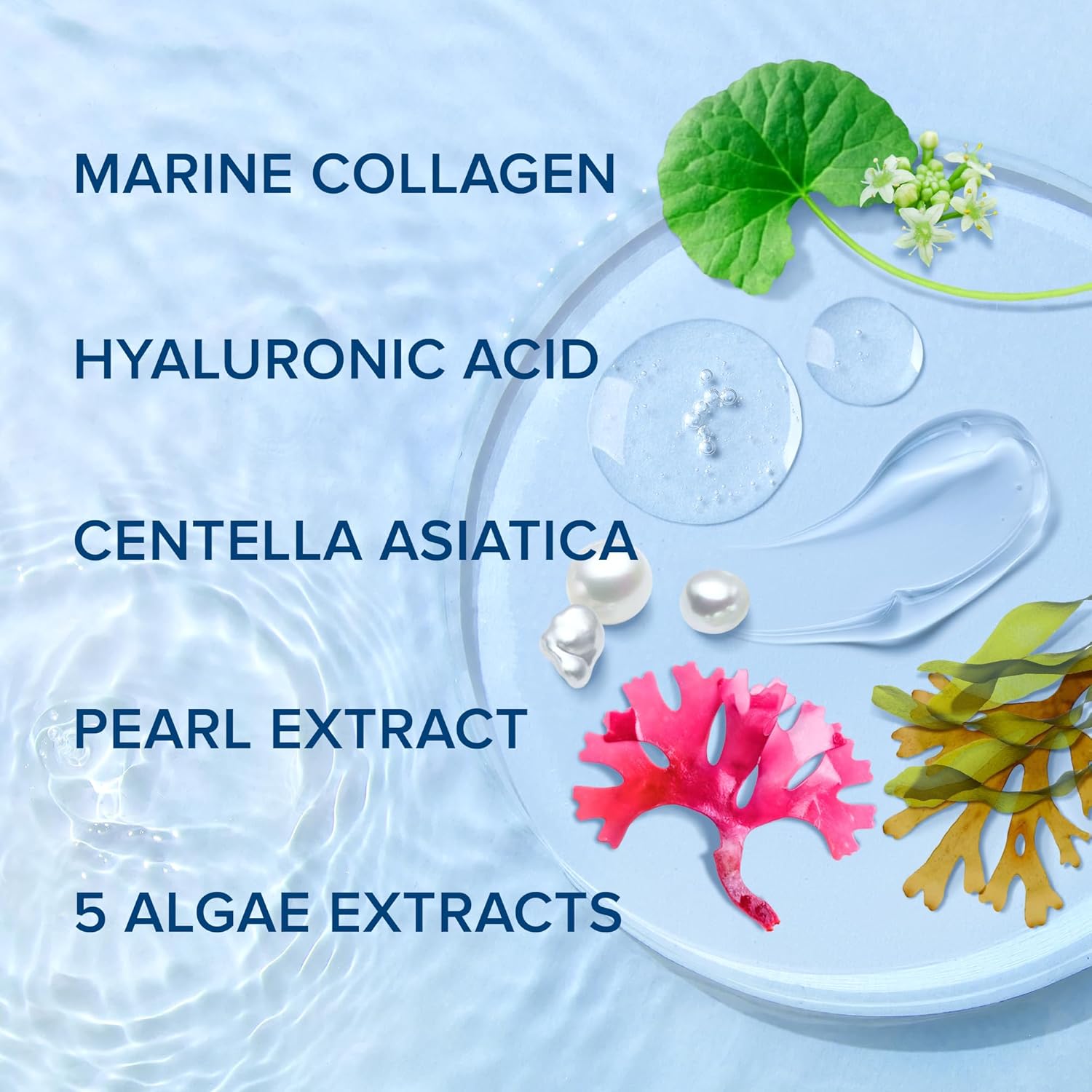 maree collagen facial mask with hyaluronic acid sheet face mask skincare for women 6 count