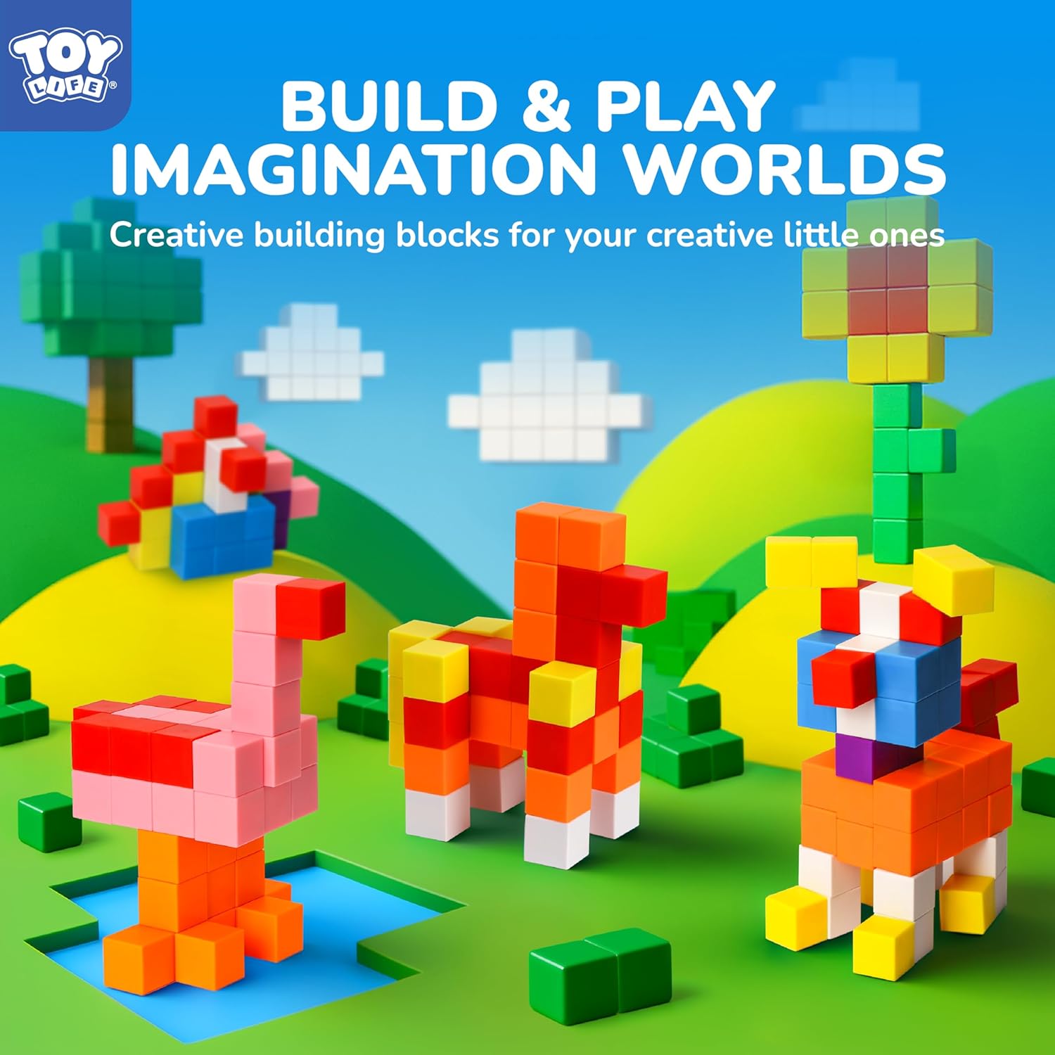 64PCS Magnetic Blocks, Magnetic Building Blocks for Kids Ages 3 4 5 6 Year Old, Magnet Cubes, Autism Montessori Toys, Preschool STEM Educational Sensory Magnet Toys Gifts for Kids 3-5 4-8