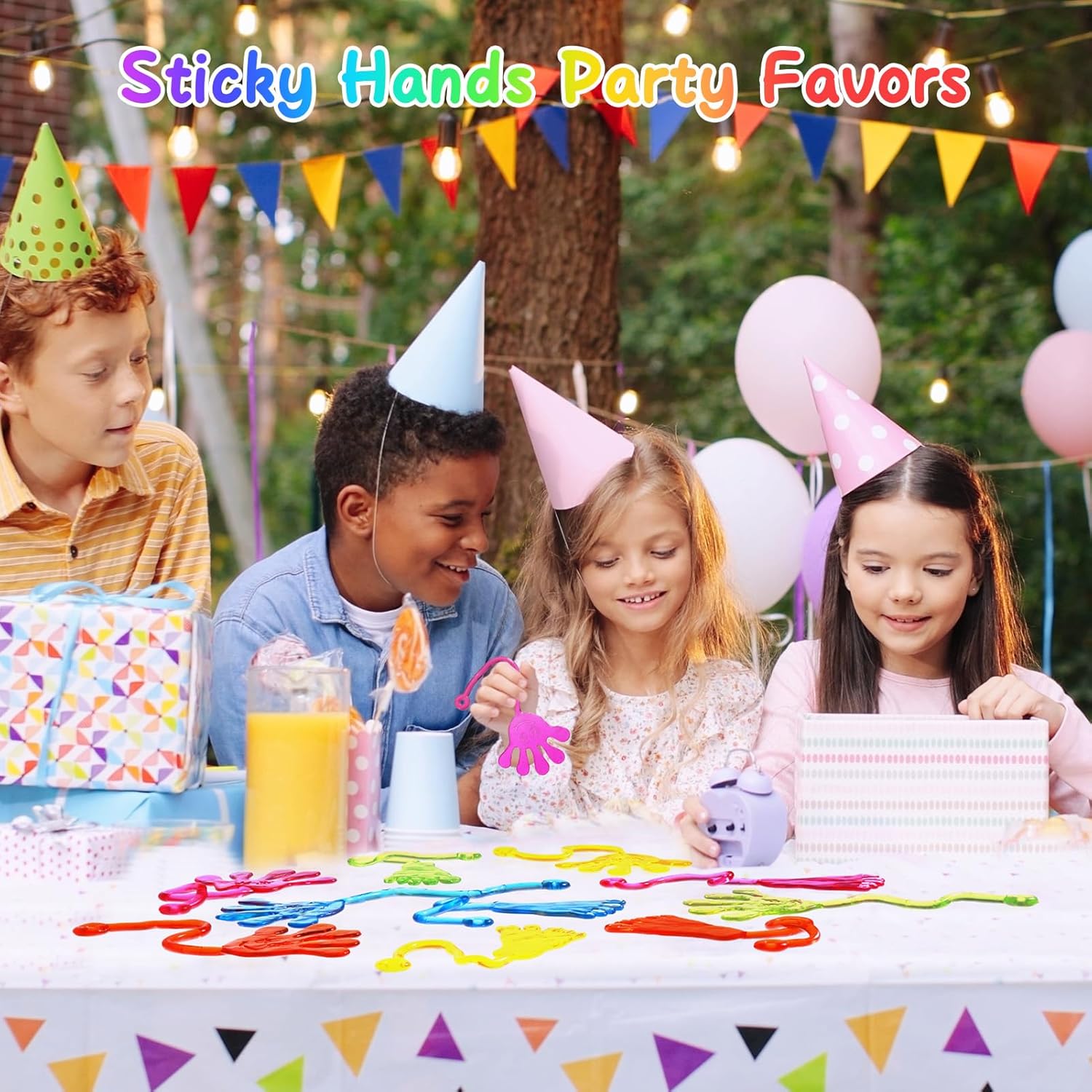 Sticky Hands Bulk 30 PCS Party Favors for Kids 4-8,8-12 Year Stretchy Sticky Hand Feet Goodie Bags Stuffers for Kids Classroom Prizes Back to Schoo Gifts for Student Birthday Trinkets Slap Hand