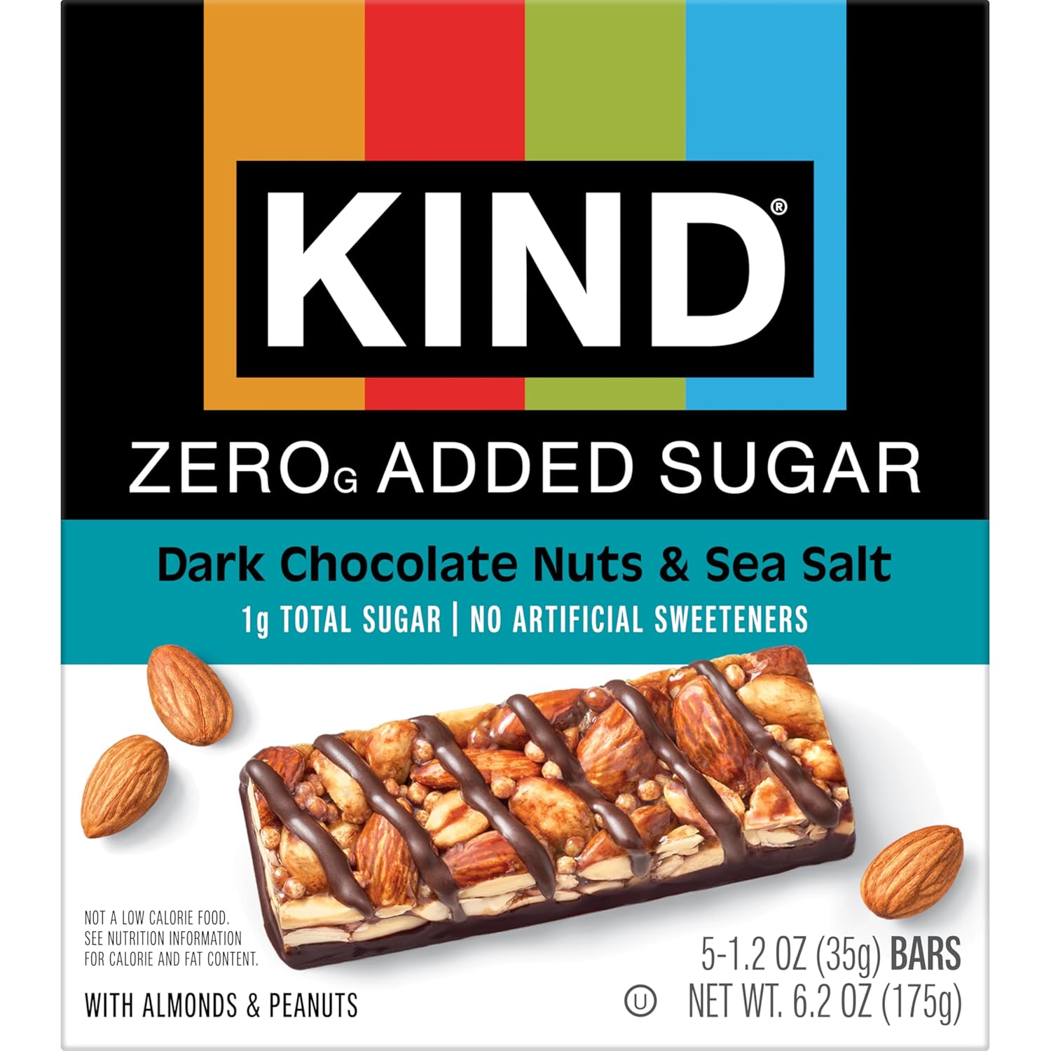 keto-friendly kind zero dark chocolate nuts and sea salt bars, gluten-free, 5g protein, 5 count