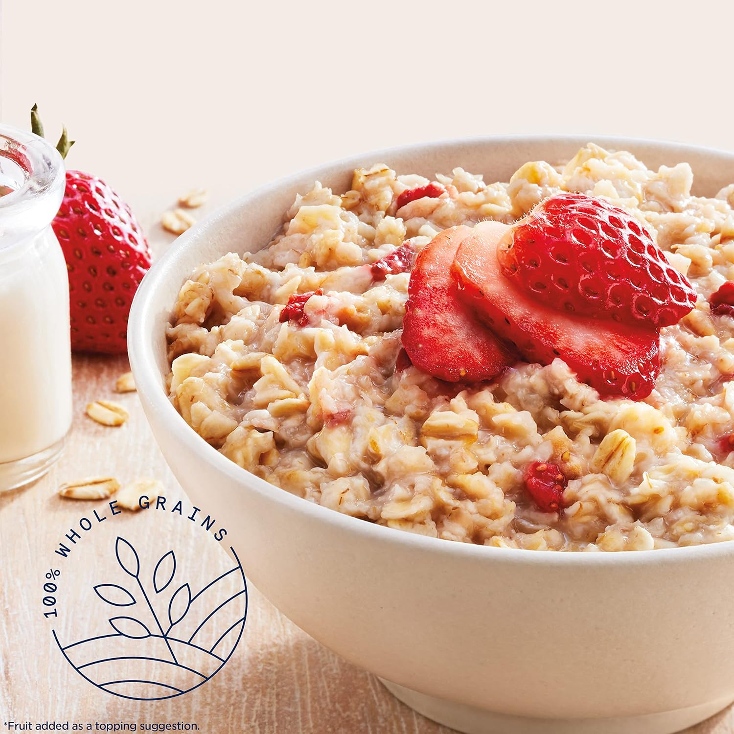 quaker instant oatmeal fruit & cream variety pack, 44 single serve packets, whole grain quaker oats