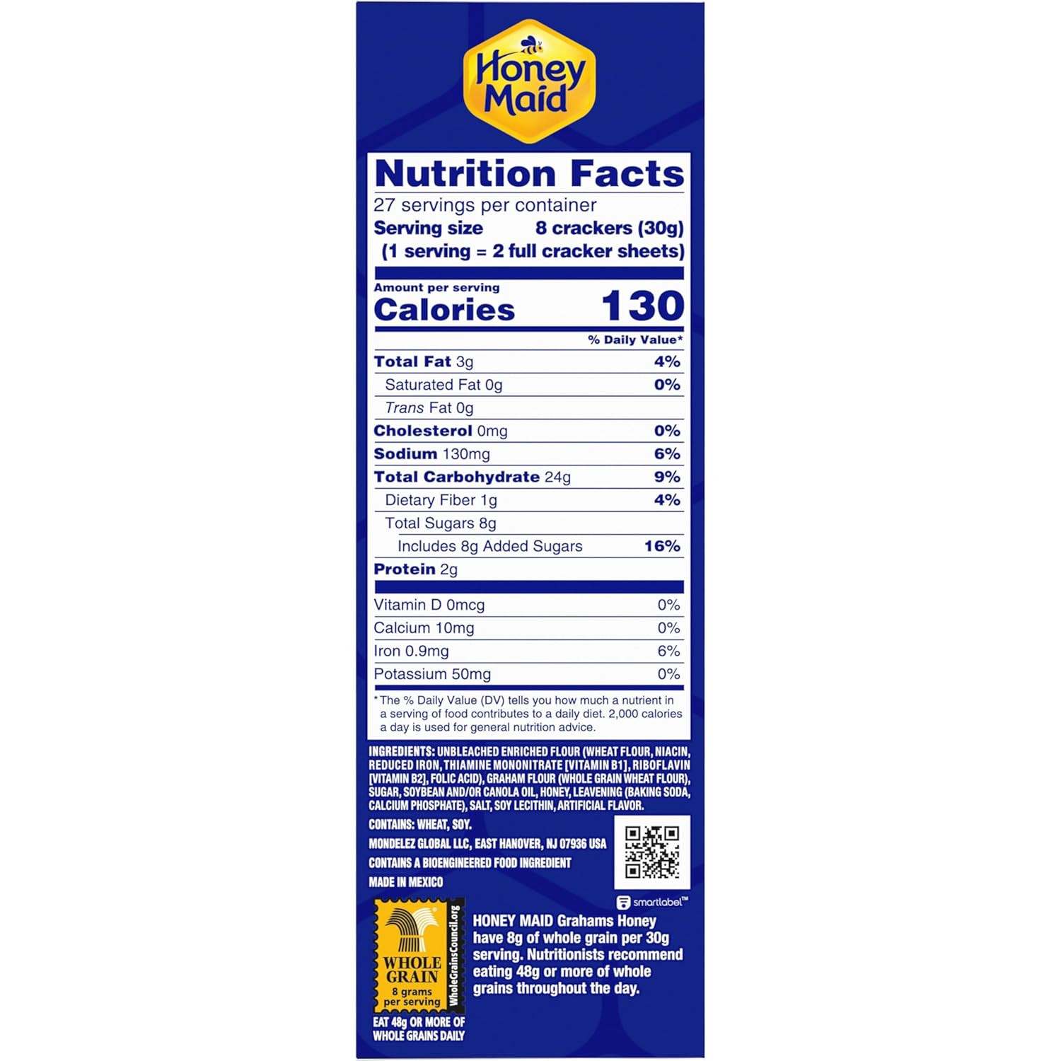 Honey Maid graham crackers, party size, 28.8 oz, no high-fructose corn syrup, whole grain