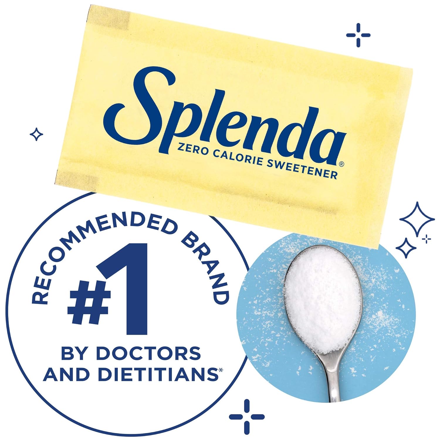 splenda zero calorie sweetener packets, 400 count, sugar free, made in usa, zero carb