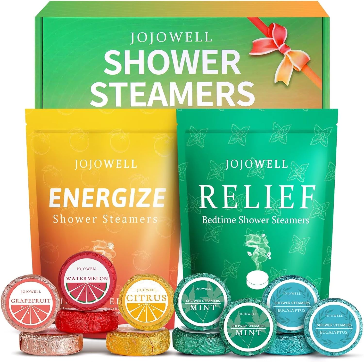 Shower Steamers Aromatherapy - 18 Pack Natural Essential Oils Relaxation Gift for Women, Men, Self Care Home Spa