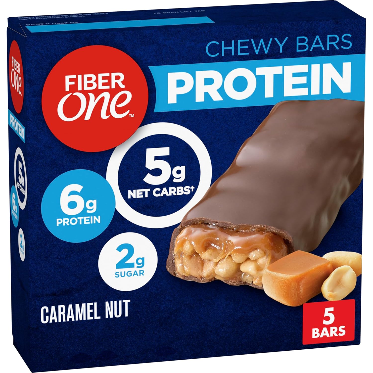 Fiber One Caramel Nut Chewy Protein Bars 1.17 oz 5 ct Protein Snacks