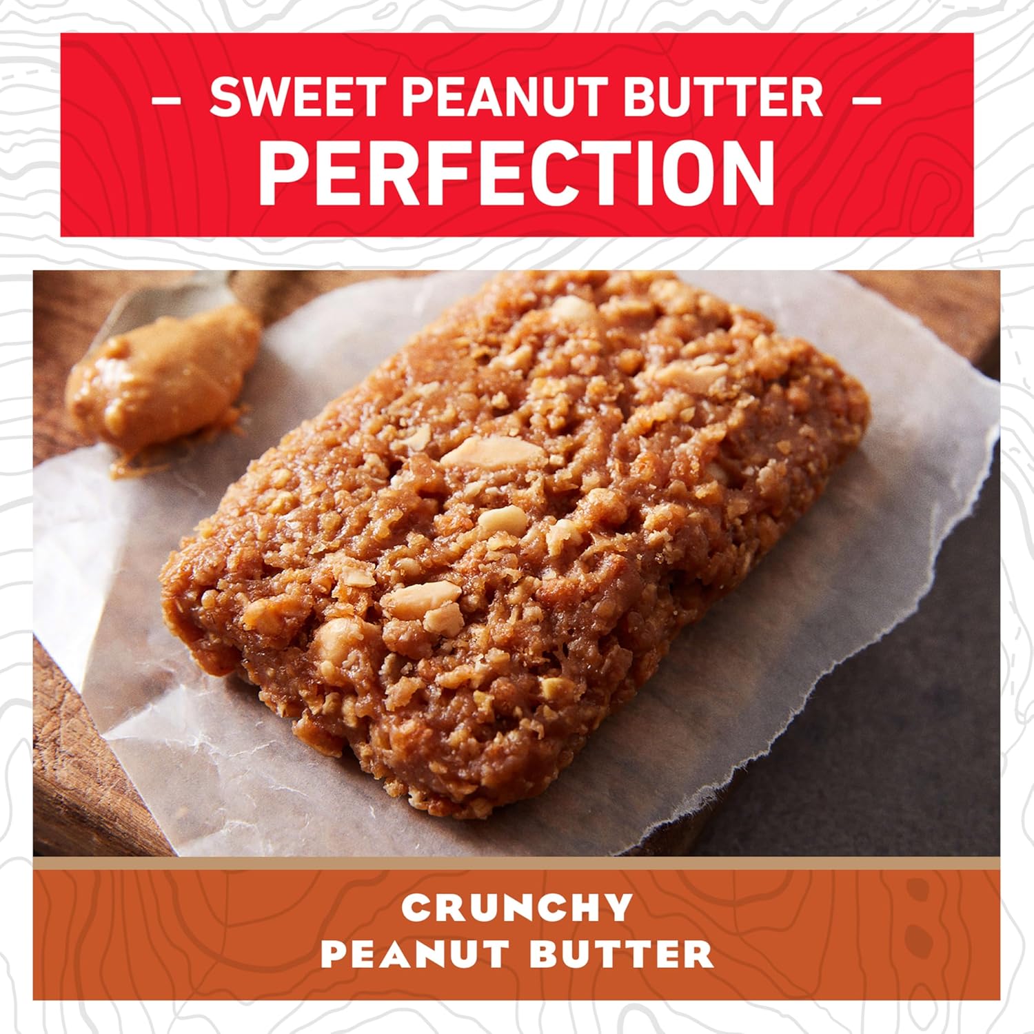 Crunchy Peanut Butter Energy Protein Bars - Made with Organic Oats, Non-GMO - 15 Pack