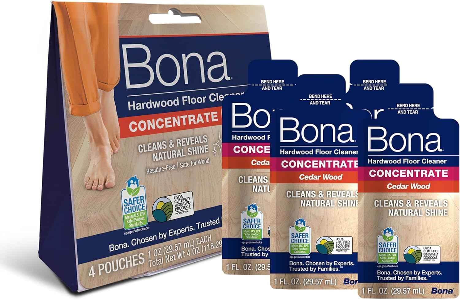 Bona Hardwood Floor Cleaner Refill - 128 fl oz - Unscented - Refill for Bona Spray Mops and Spray Bottles - Residue-Free Floor Cleaning Solution for Wood Floors