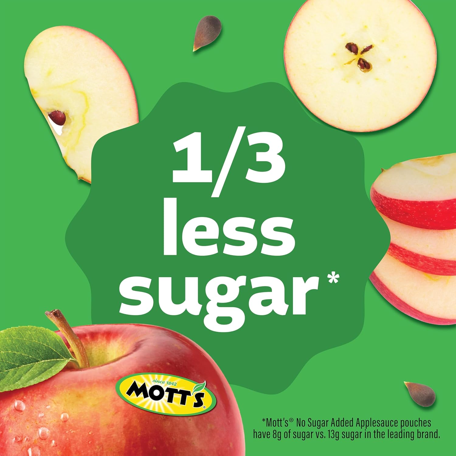 motts no sugar added applesauce variety pack, 4 flavors - apple, strawberry, cinnamon & blueberry, made from real fruit, 20 pack