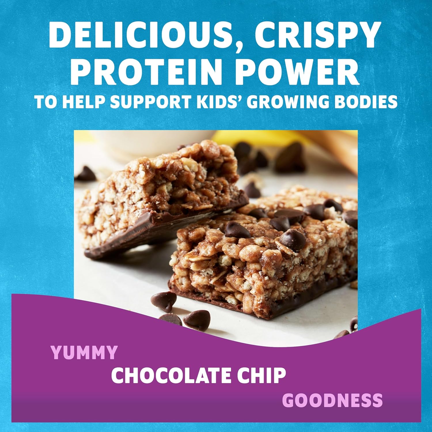 Zbar Protein Chocolate Chip Crispy Snack Bars 15 Pack Non-GMO Gluten Free 5g Protein