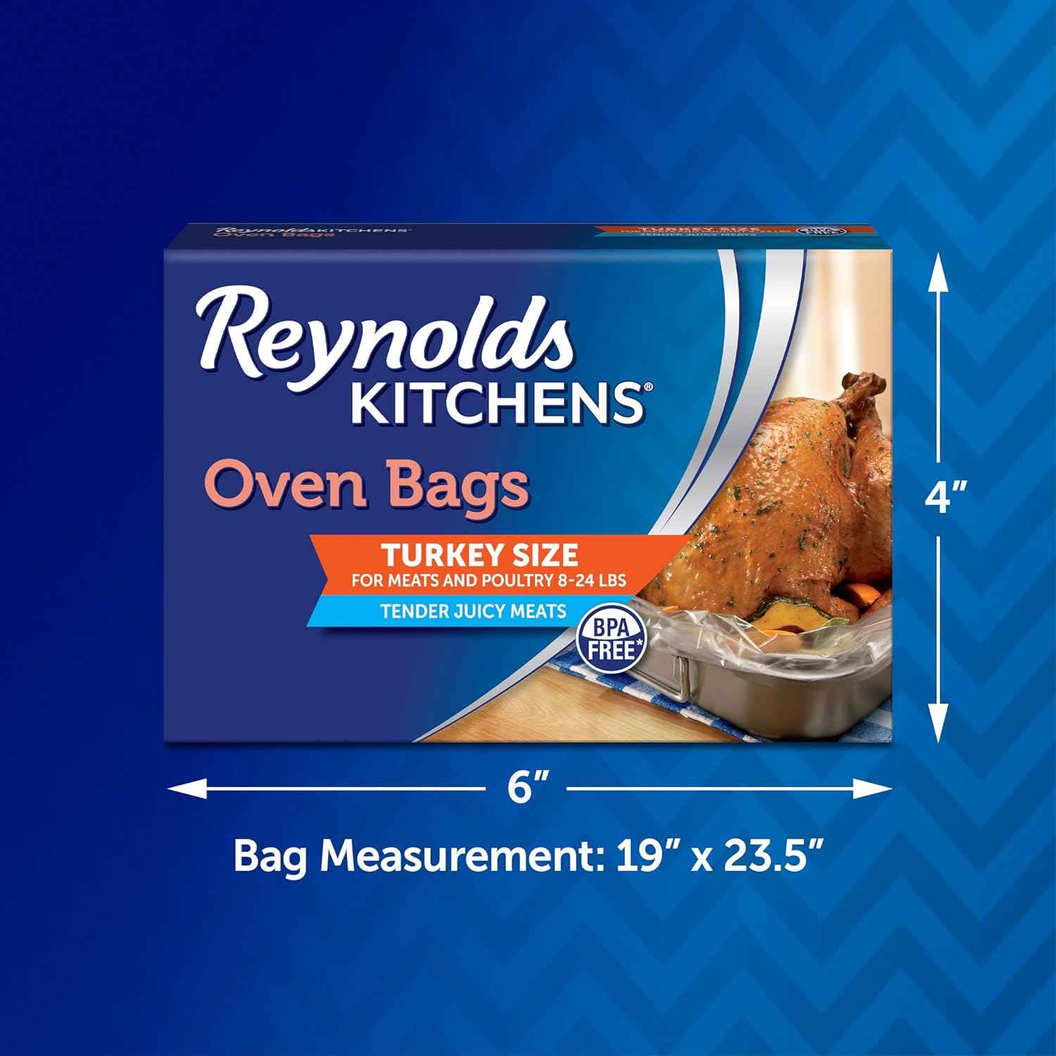 Reynolds Kitchens Turkey Size Oven Bags, Holds Up to 24 Pounds, 2 Count