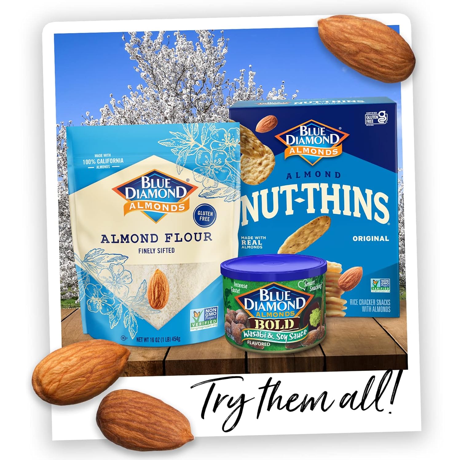 Blue Diamond whole natural raw almonds, 25 oz resealable gluten-free snack bag, pack of 1