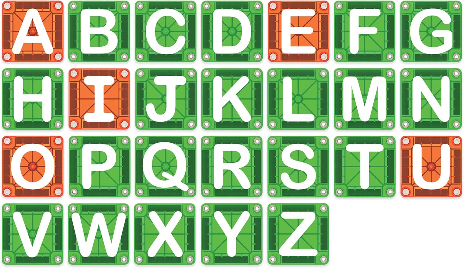 MAGNA-TILES microMAGS Learn Letters 56-Piece Magnetic Construction Set, The Original Magnetic Building Brand