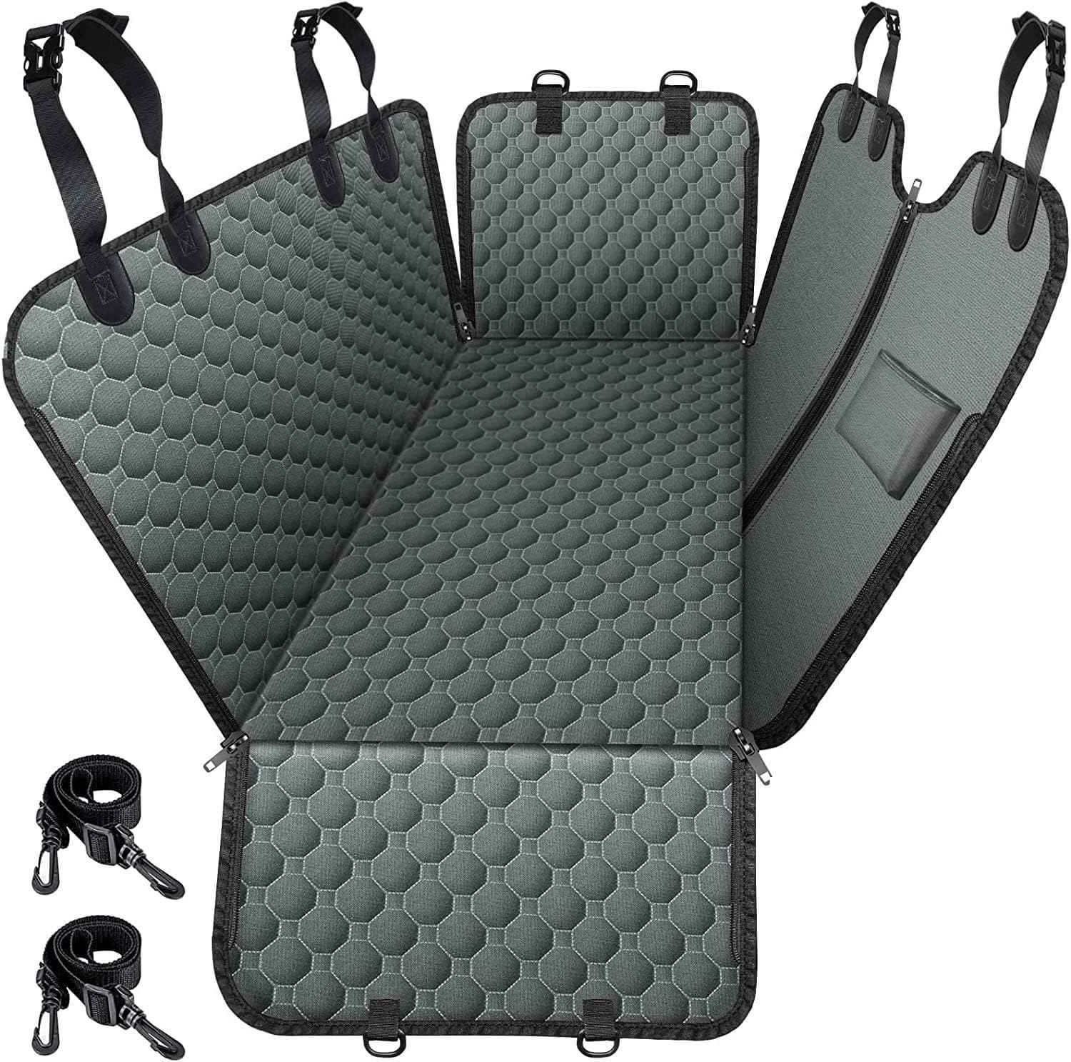 Mancro Dog Car Seat Cover for Back Seat, 2025 Upgraded 600D Heavy Duty Waterproof & Scratch-Resistant Dog Hammock for Car, Back Seat Pet Cover for Dogs with Sedan, Trucks and SUVs, Standard, Black
