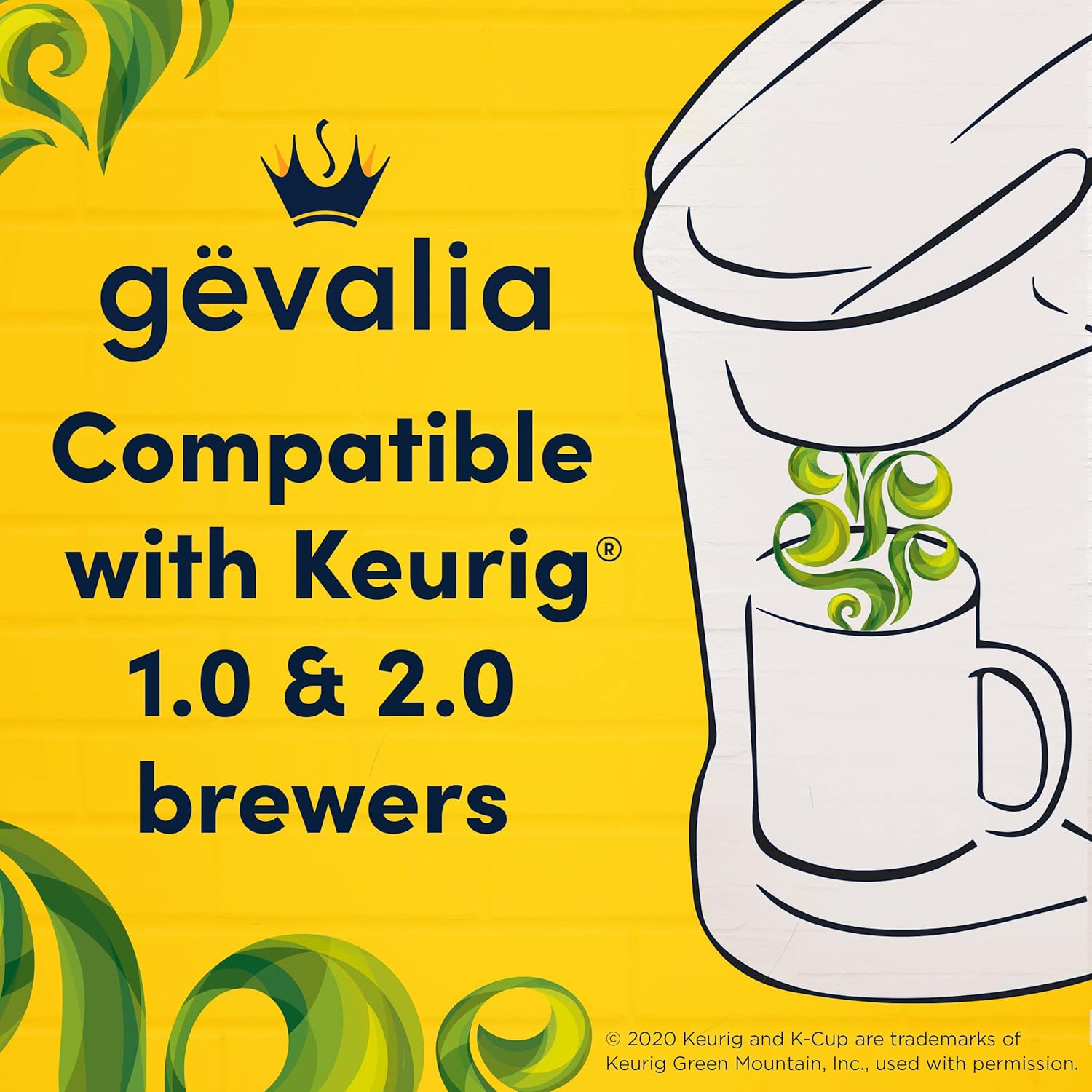 Gevalia Colombia Medium Roast K-Cup Coffee Pods, 84 ct Box, Keto and Low Carb Friendly