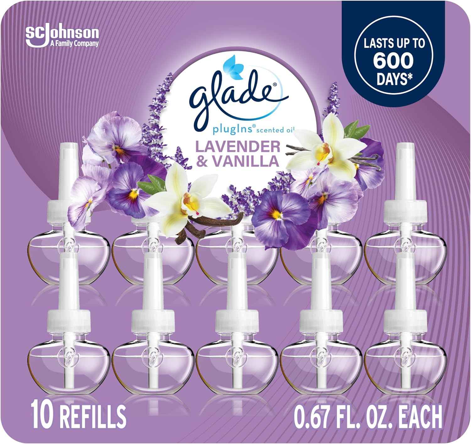 Glade PlugIns Refills Air Freshener, Scented and Essential Oils for Home and Bathroom, Hawaiian Breeze, 6.7 Fl Oz, 10 Count