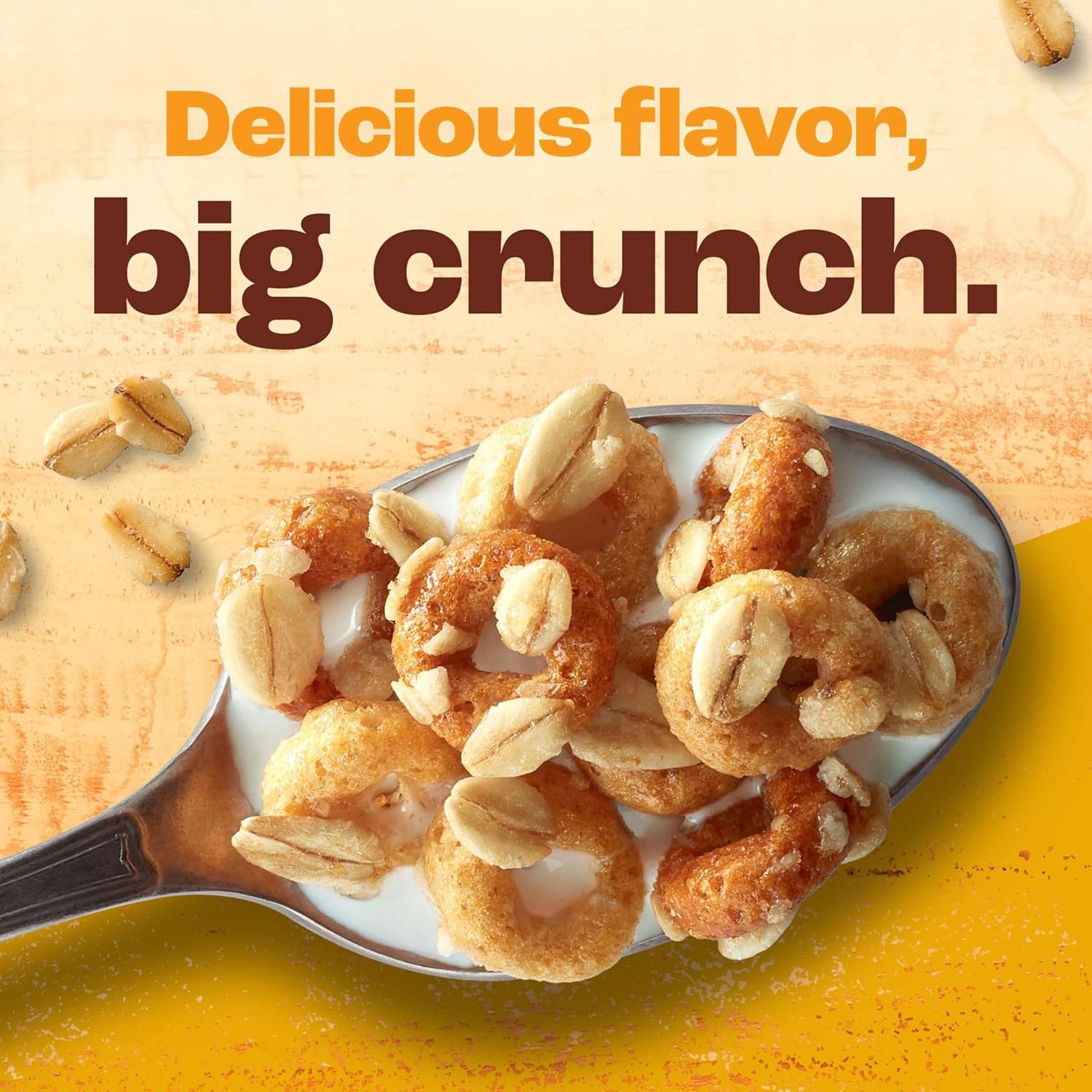 Cheerios Oat Crunch Oats 'N Honey Breakfast Cereal, 24 oz Family Size, Whole Grain, Multigrain