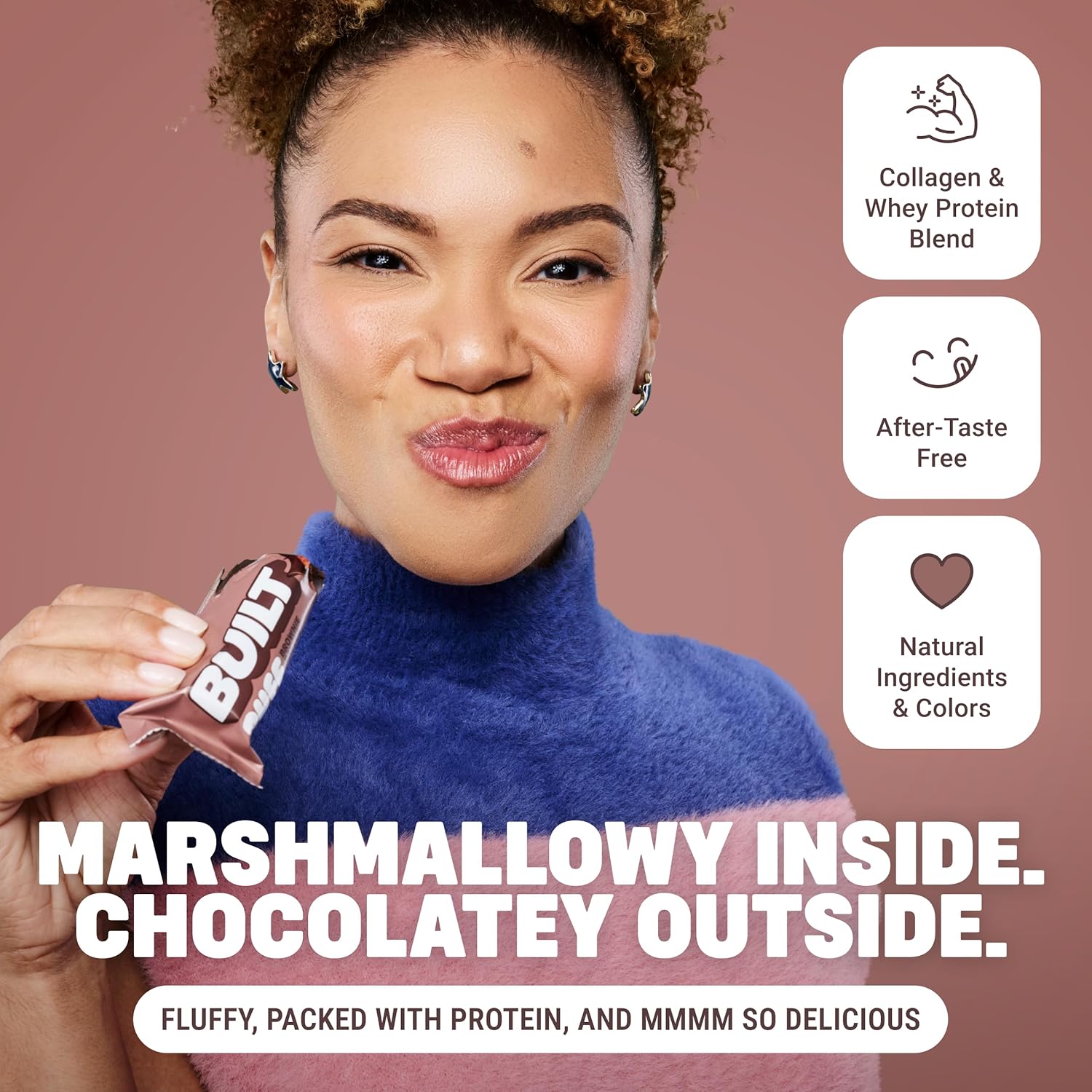 Built Bar, Brownie Batter Puff, 17g protein, 140 calories, gluten-free, 12 count