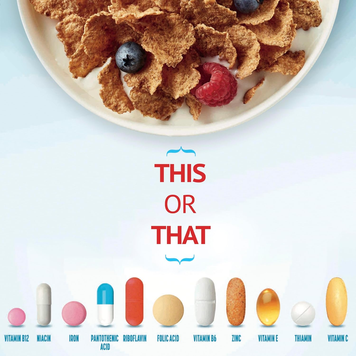 Whole Grain Total Breakfast Cereal, 100% daily value of 11 vitamins and minerals, 16 oz