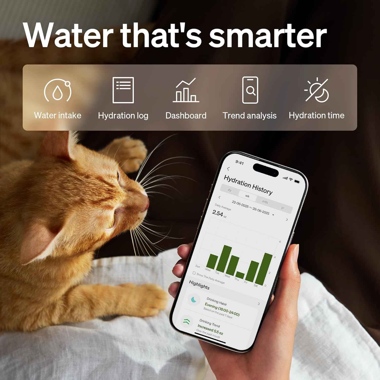 PETLIBRO Upgrade Cat Water Fountain Stainless Steel Tray, Dockstream 2 Cat Fountain Indoor, 3L/101oz Auto Cat Fountains for Drinking, App Monitoring Pet Water Fountain Dog, 5G WiFi Cat Water Dispenser