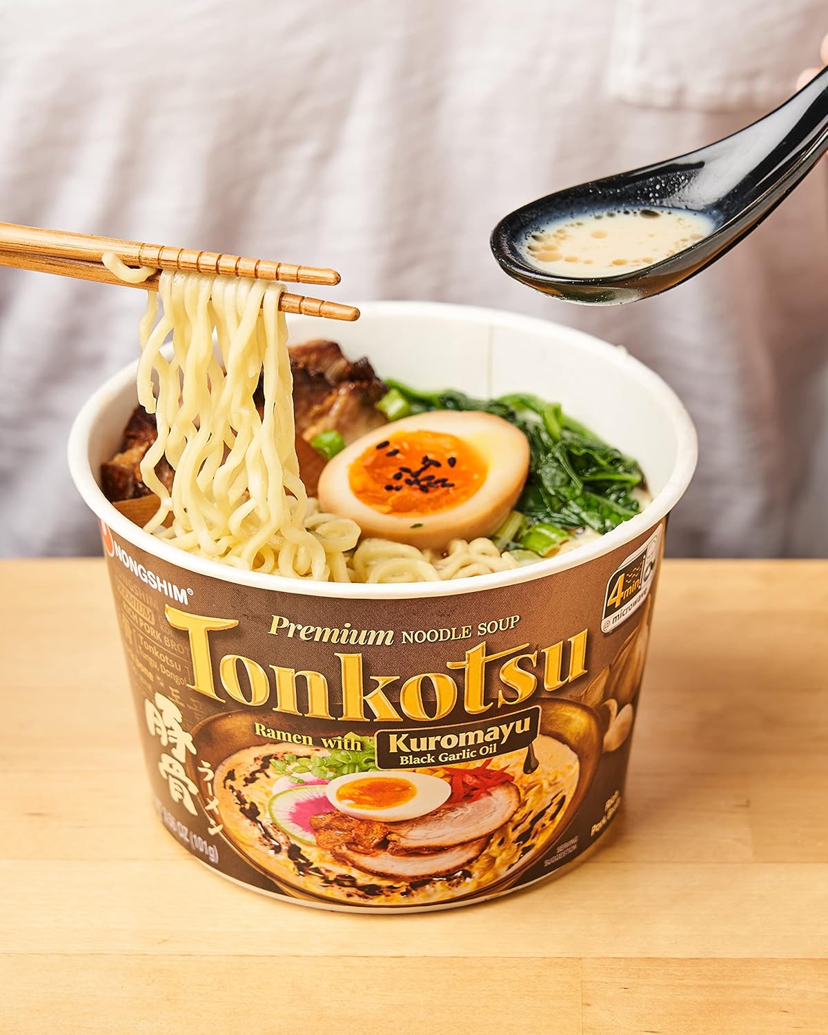 nongshim tonkotsu ramen kuromayu noodle big bowl 3.56 ounce pack of 6