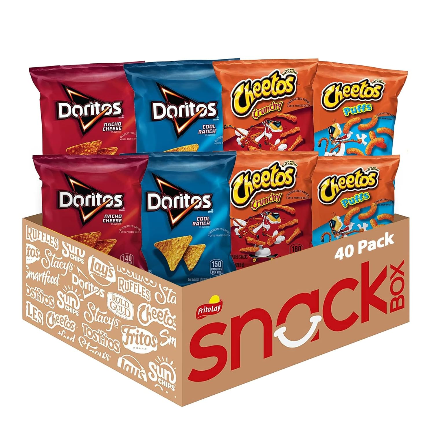 Doritos & Cheetos Mix Variety Pack, 40-count, 2.42 Pounds, Pack of 1