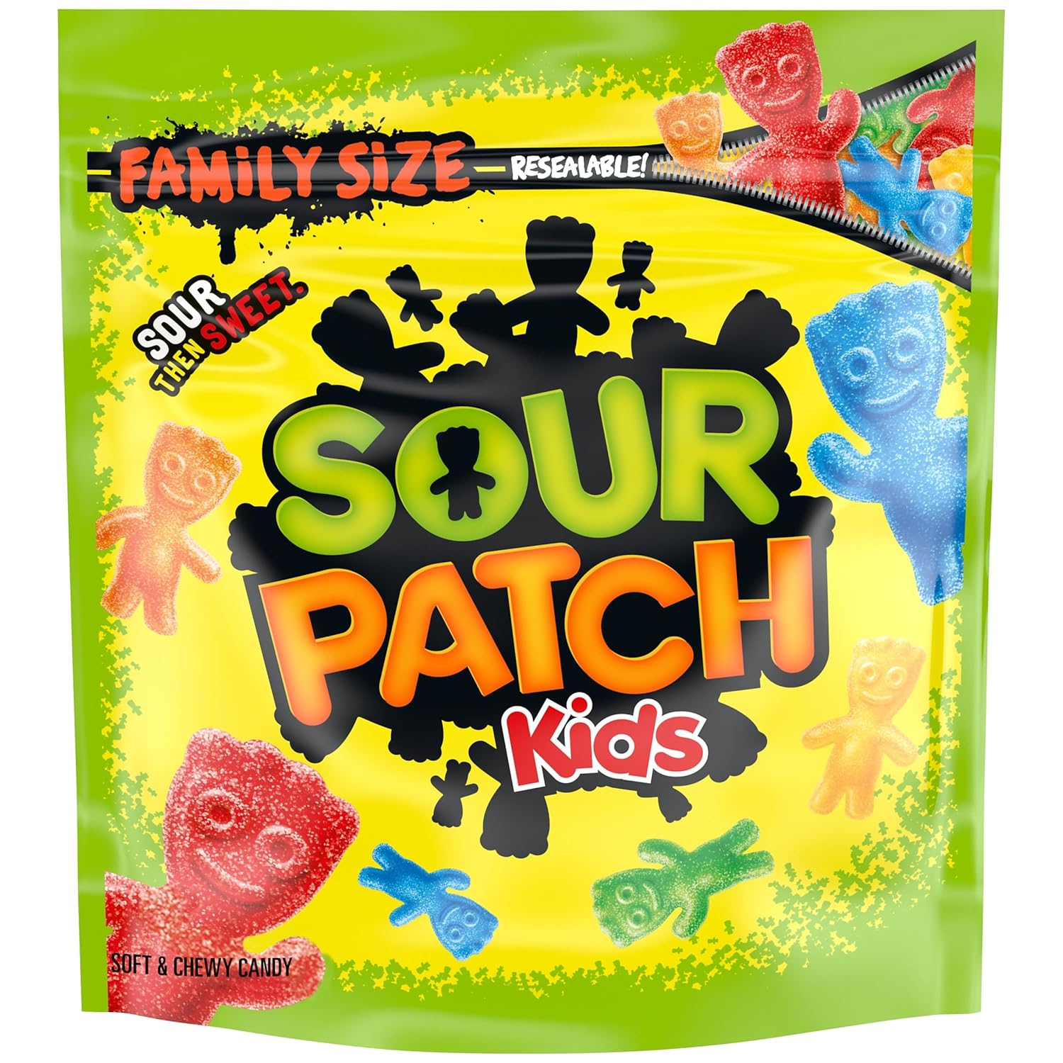 sour patch kids assorted fruits family size 1.8 lb bag chewy snacks