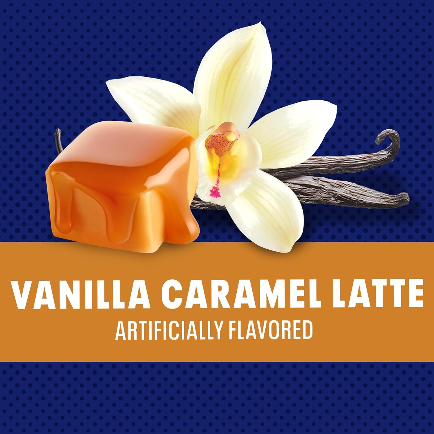 maxwell house vanilla caramel latte instant cafe-style beverage mix, 8.7 oz, kosher dairy, quick morning coffee or afternoon treat
