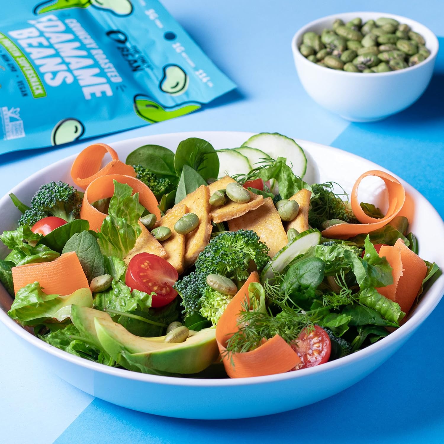 the only bean crunchy dry roasted edamame snacks (sea salt) 11g high protein low carb keto office vegan food