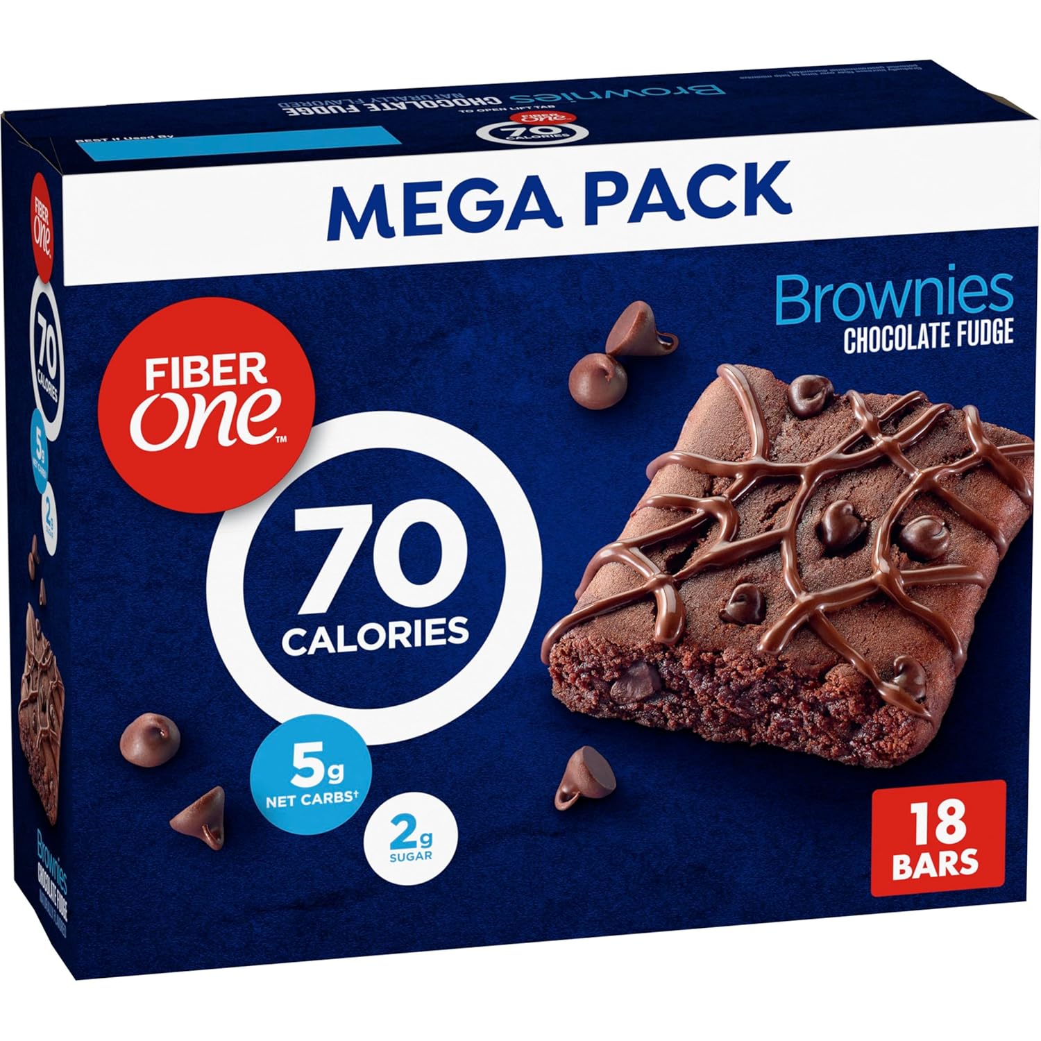 Fiber One 70 Calorie Brownies Chocolate Fudge Snack Bars Mega Pack 18 Ct 16 oz