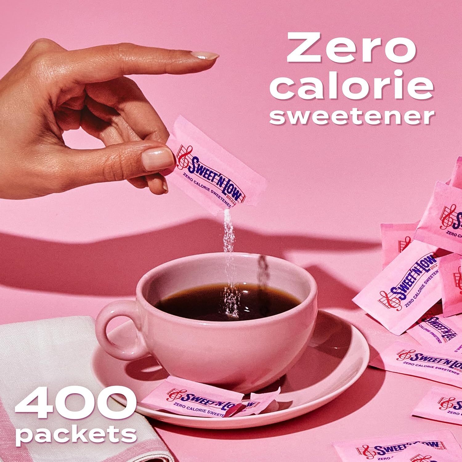 Sweet'N Low, 400-count Box of Portion Control Sweetener Packets, Convenient for Office or Home Use