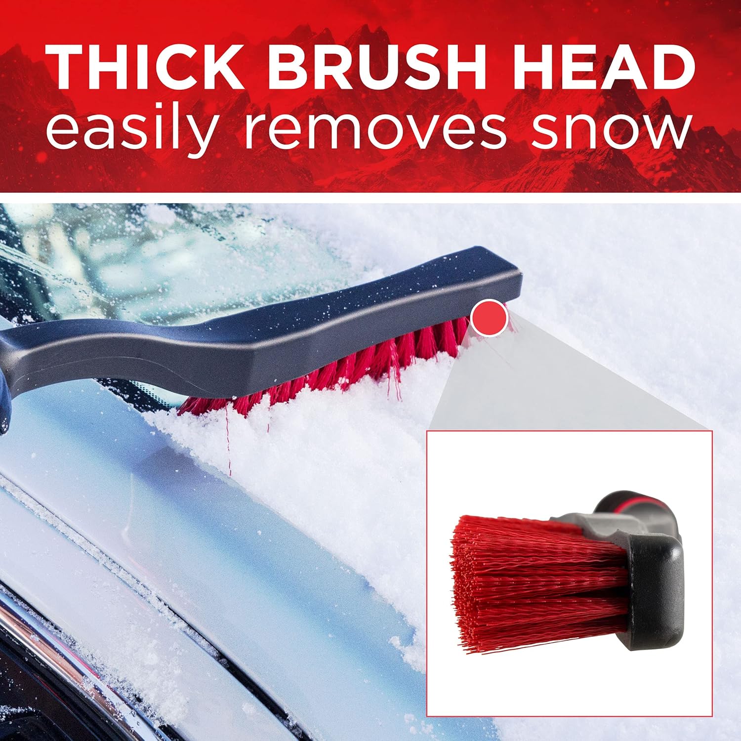 mallory 532 26 inch snow brush with ice scraper for cars trucks suvs and more