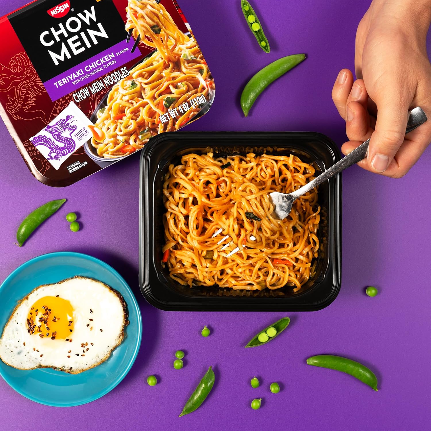 nissin chow mein noodles teriyaki chicken pack of 8 4 ounce servings