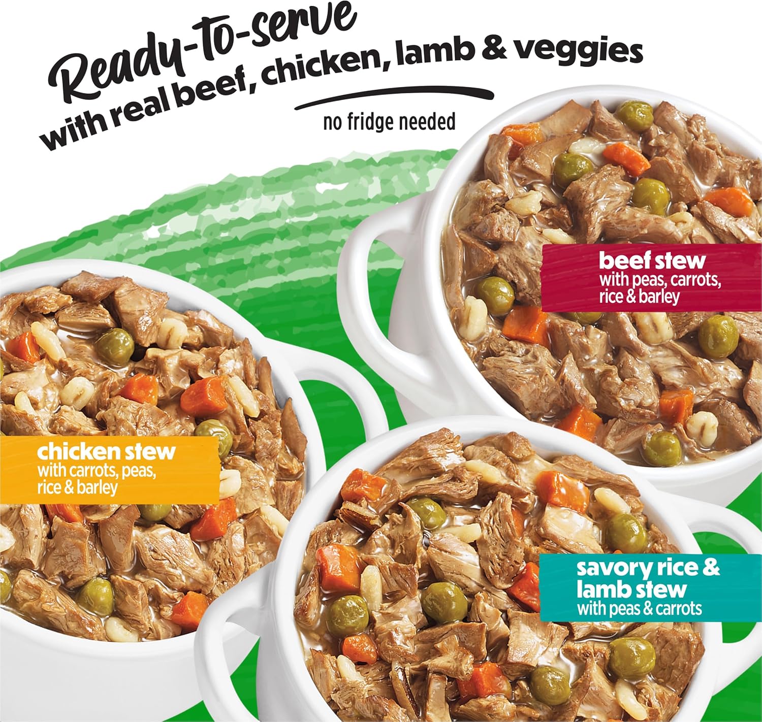 Purina Beneful Gravy Wet Dog Food Variety Pack with real beef, chicken, and lamb, 12 x 10 oz tubs